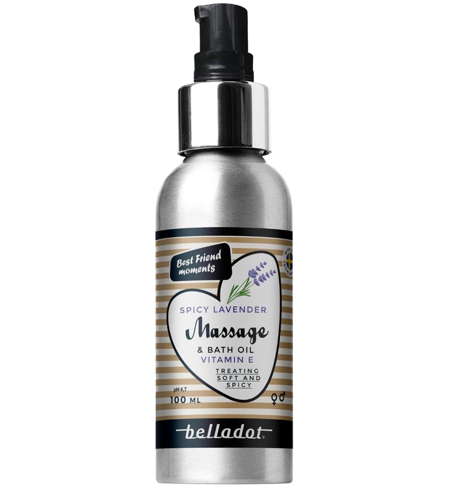Spicy Lavender Massage Oil 100ml - Belladot | Soothing Aromatherapy for Relaxation | International Shipping Available - Buy Online on GoSupps.com