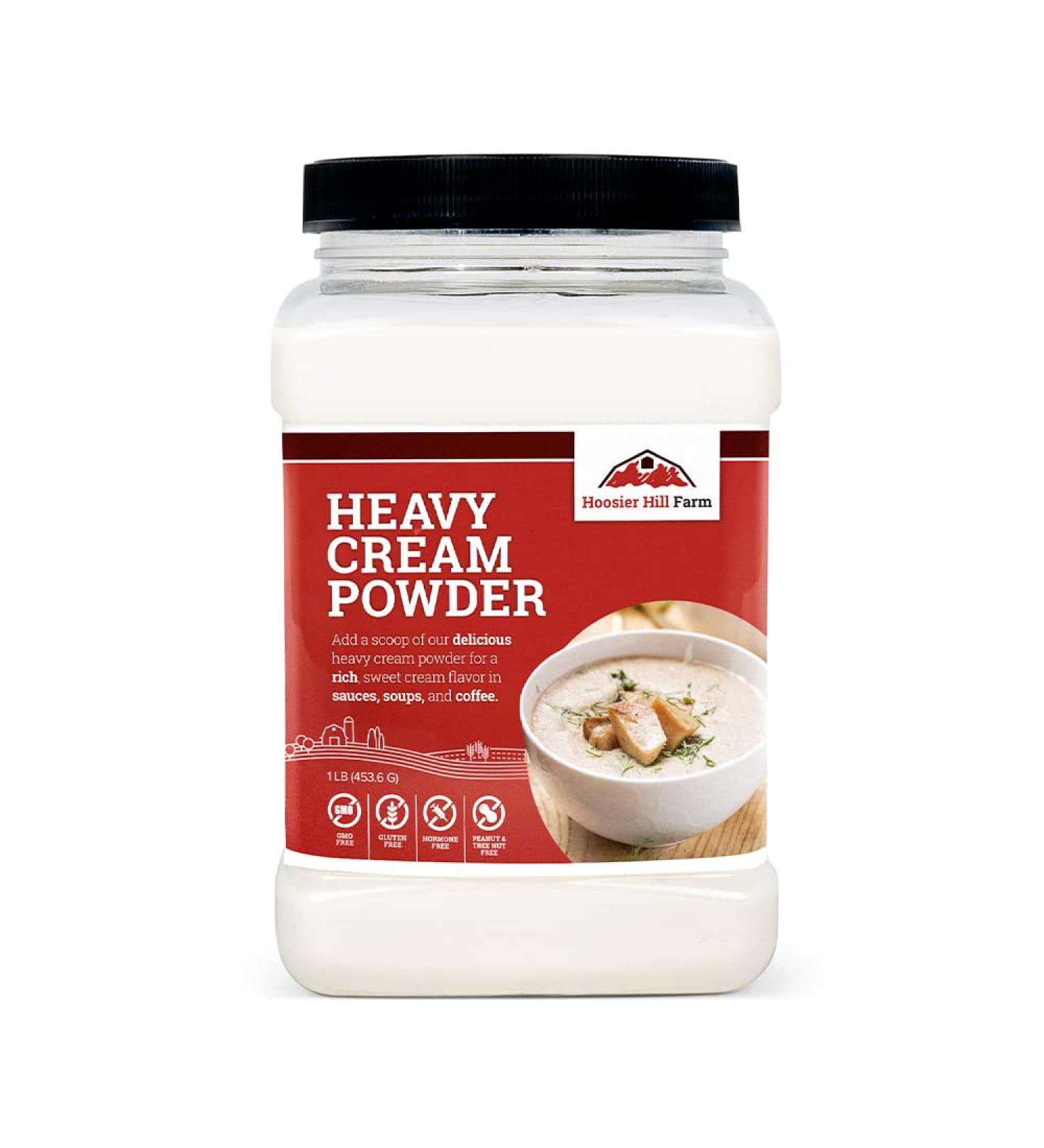 Hoosier Hill Farm Heavy Cream Powder - 1 lb Jar | Premium Quality Cooking & Baking Ingredient - Buy Online on GoSupps.com