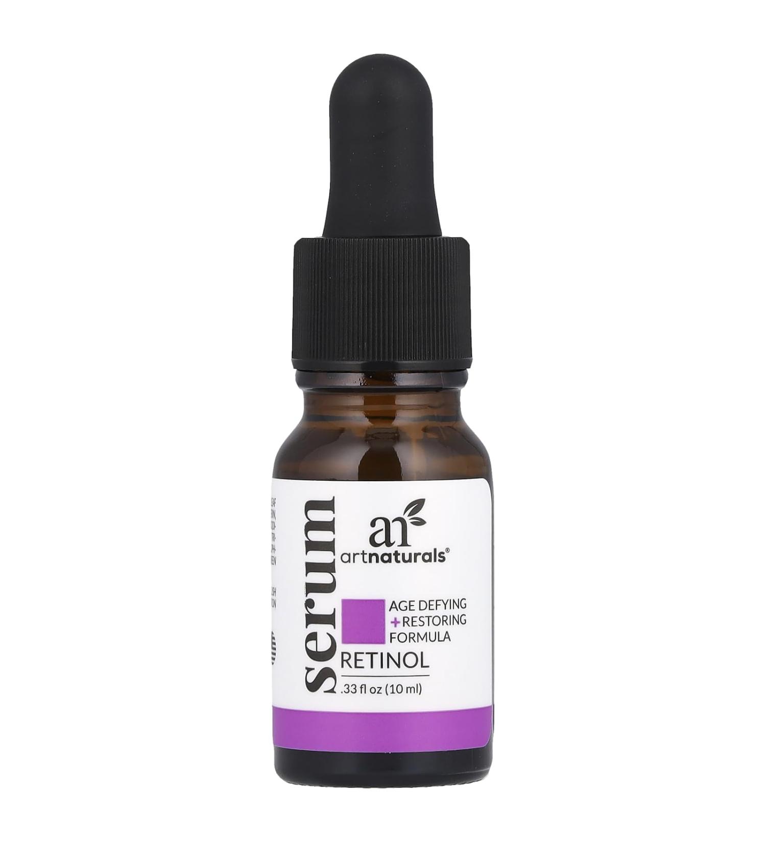 ArtNaturals Retinol Serum for Face Anti-Aging & Skin Repair with Vitamin C & Hyaluronic Acid - 2.5% Retinol Eye Serum (0.33 Fl Oz - Buy Online on GoSupps.com