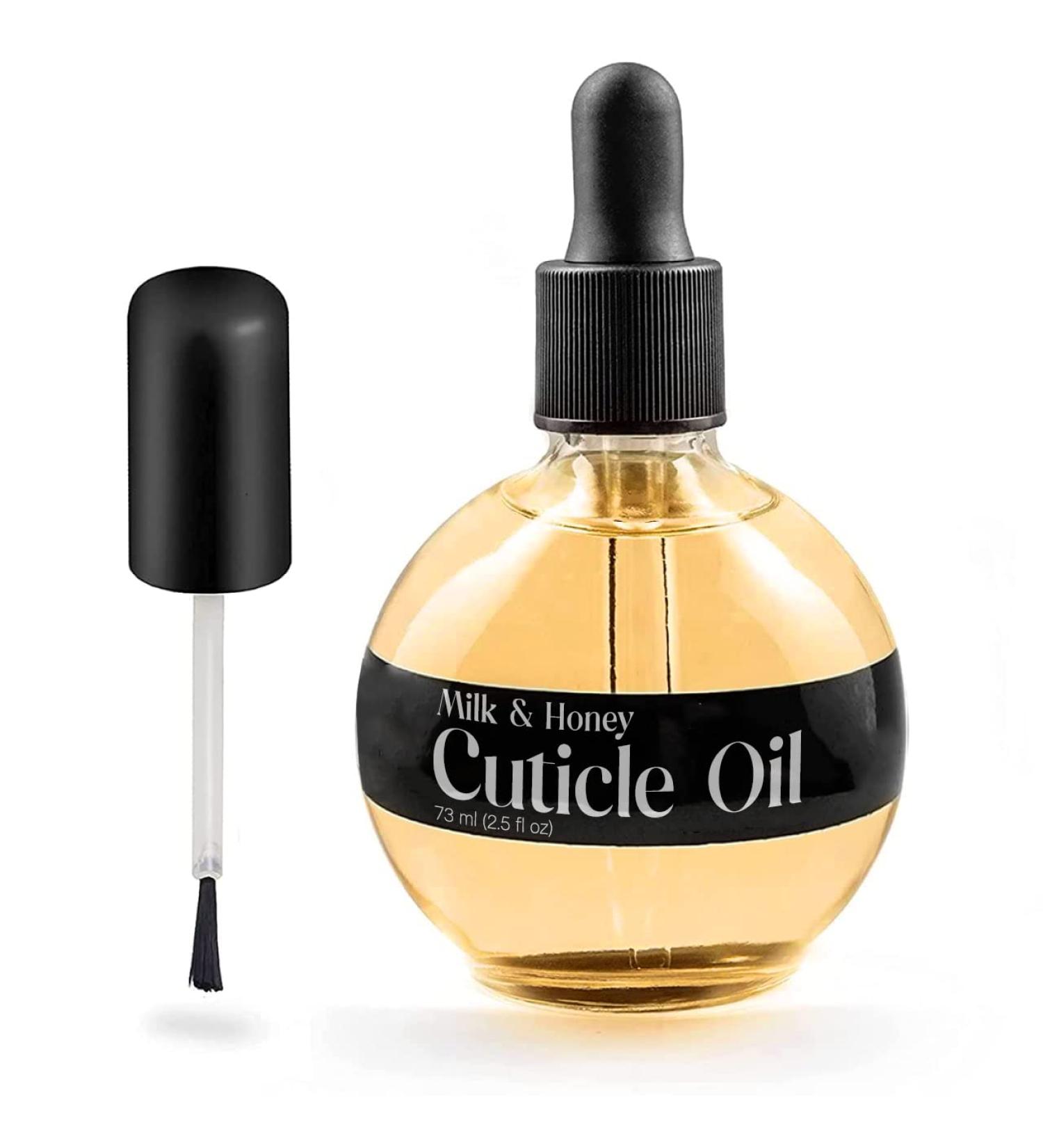 C CARE Milk and Honey Cuticle Oil for Nails - Large 2.5 oz Bottle - Moisturizes and Strengthens Nails and Cuticles - Dropper & Brush Included - Buy Online on GoSupps.com