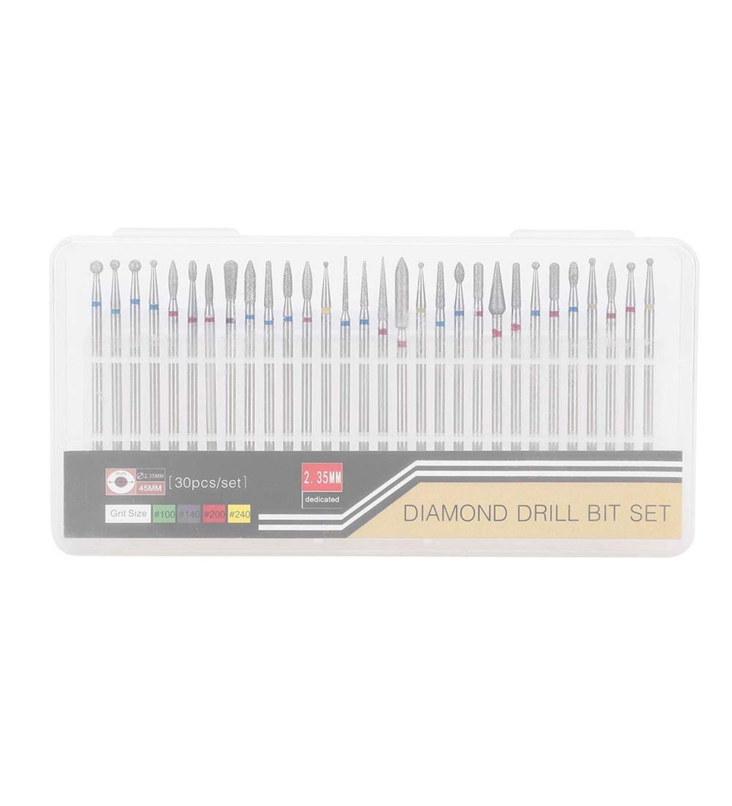 Russian Manicure Drill Bits Set - 30Pcs Diamond Grinding Head Burr Set for Manicure Pedicure Tools - Buy Online on GoSupps.com
