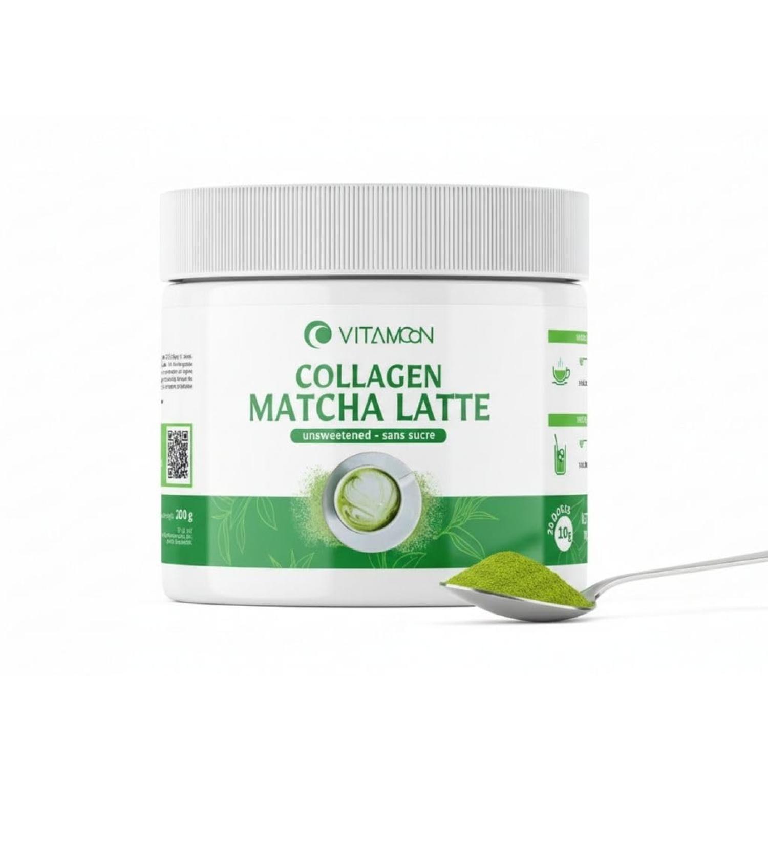  Vitamoon Vitamoon Matcha Collagen Peptides | Radiance Skin Hair & Nails | 300g Ceremonial Matcha & Peptan Collagen High Dose | 20 Day Sugar Free Treatment - Buy Online on GoSupps.com