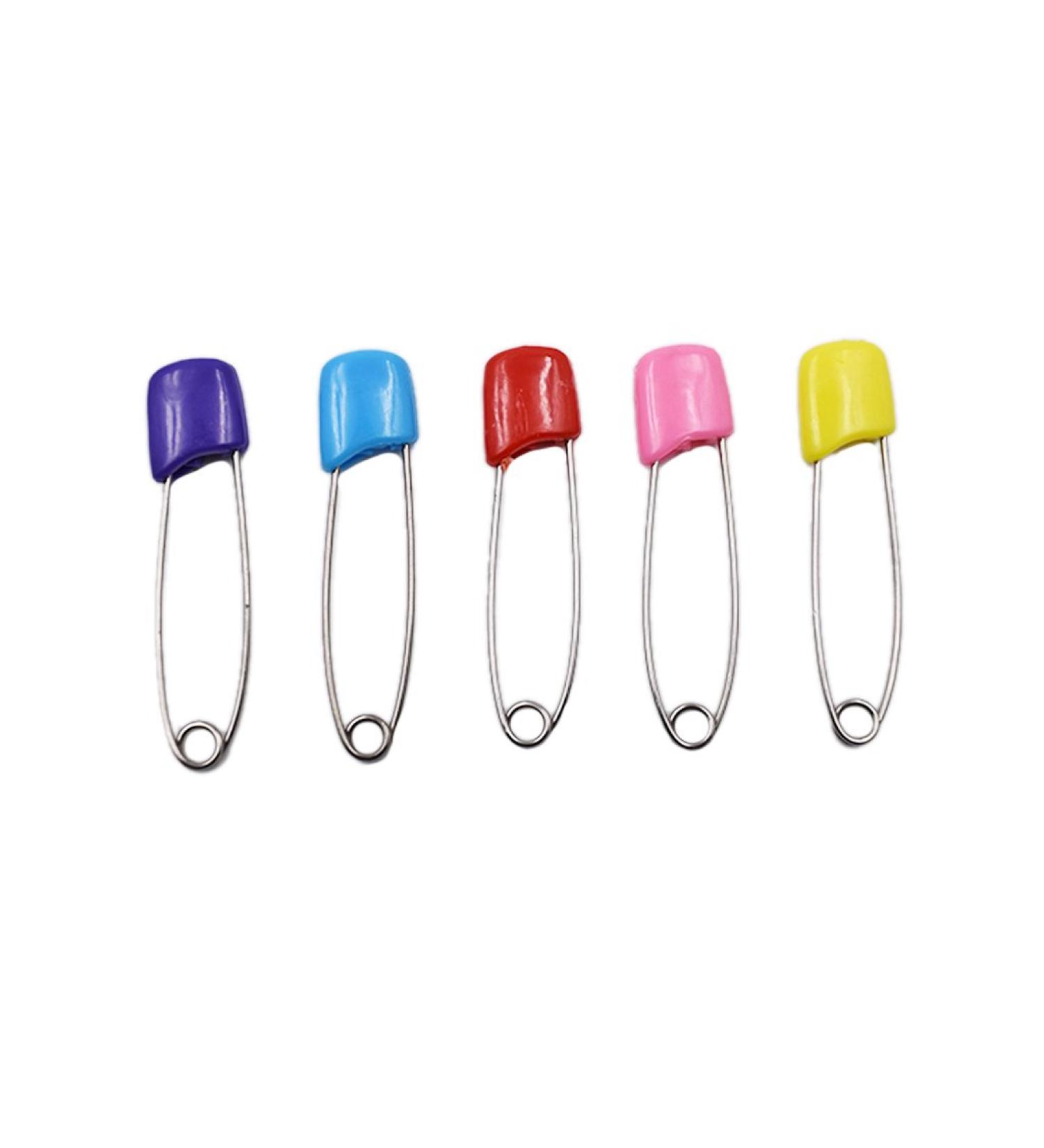 SunnyClover Baby Safety Pins - 15 Colored Plastic Head Nappy Pins for Cloth Diapers with Safety Lock - Buy Online on GoSupps.com