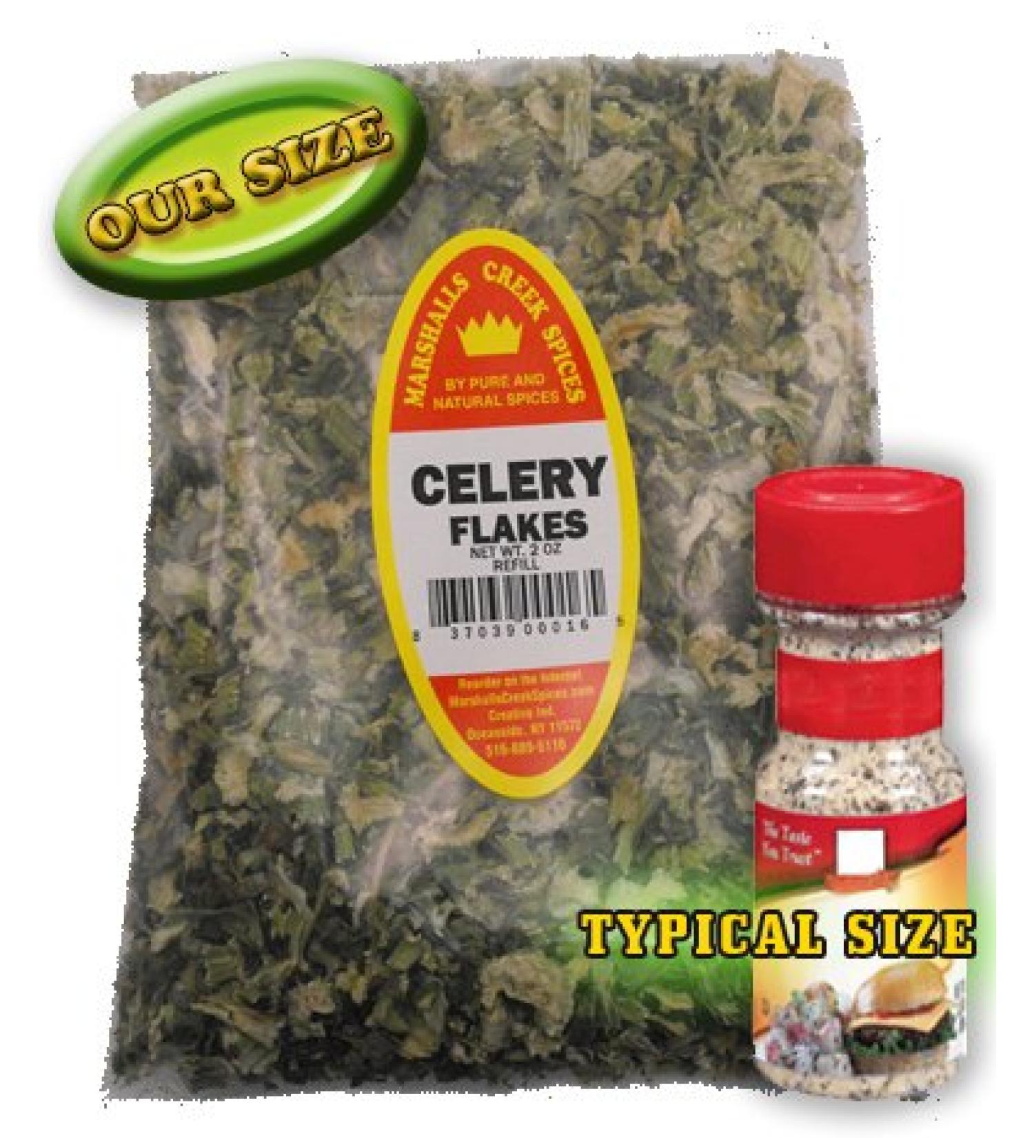 CELERY FLAKES REFILL - FRESHLY PACKED IN FOOD GRADE HEAT SEALED POUCHES
