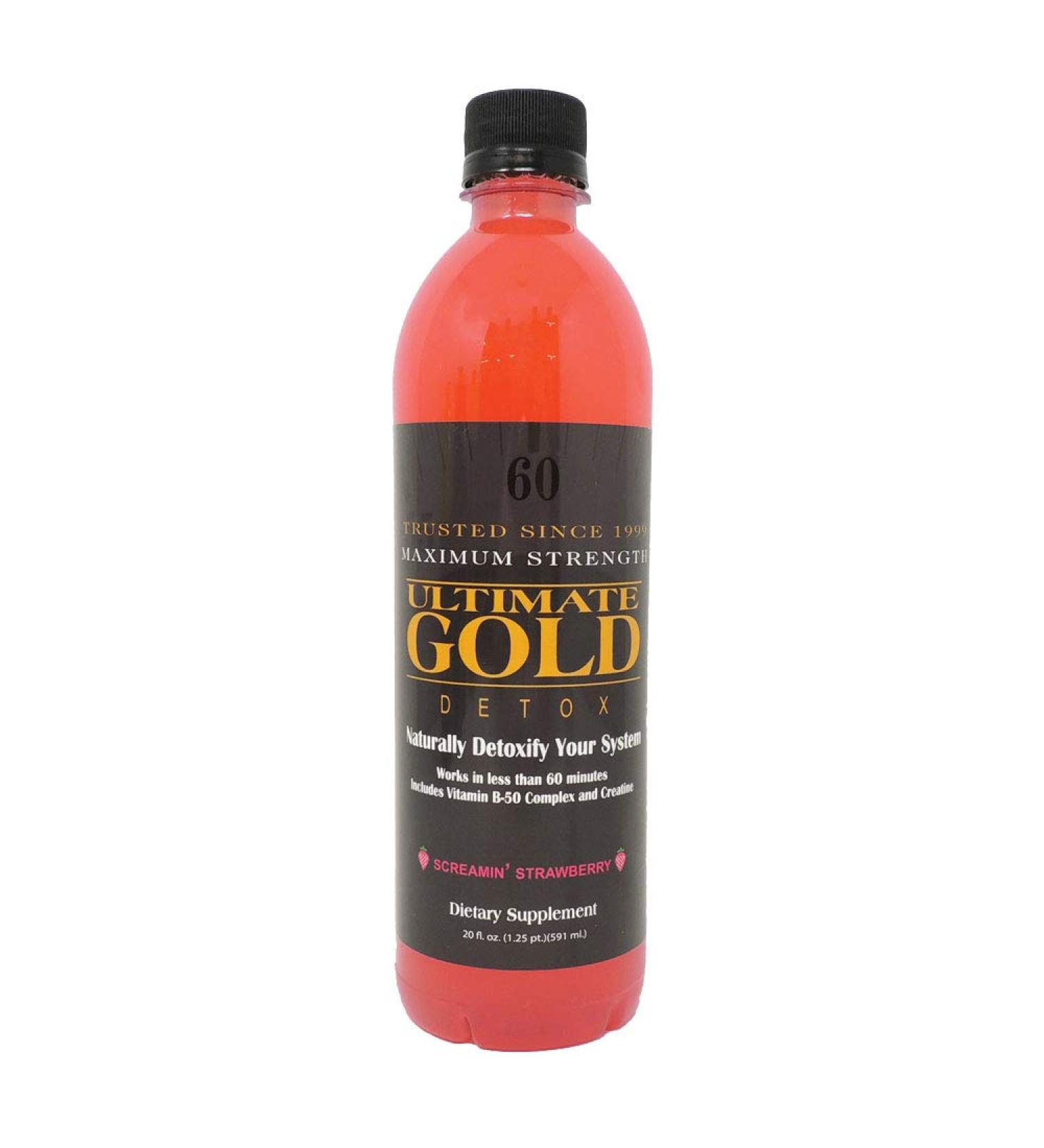 Ultimate Gold Detox Drink - 20oz / Screamin' Strawberry