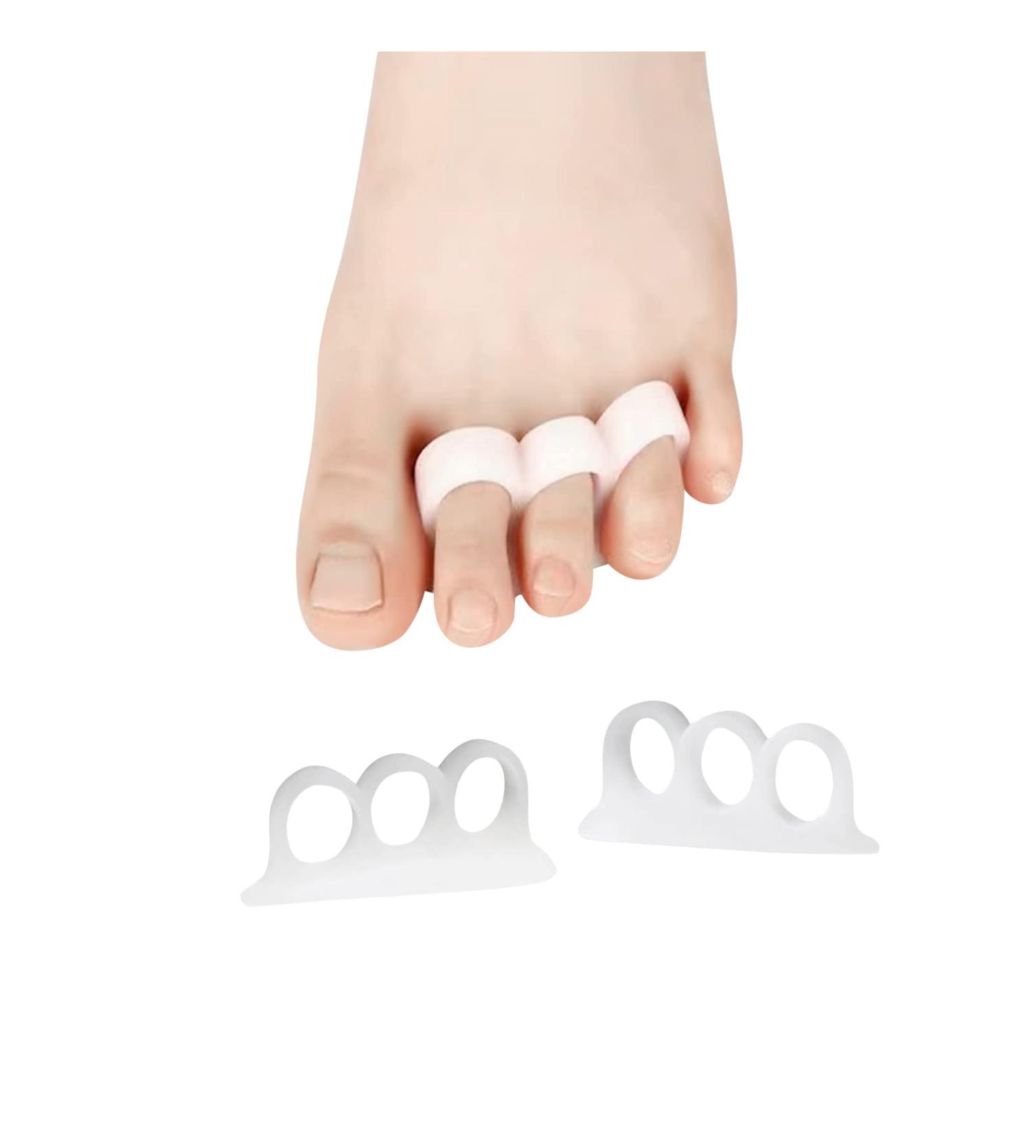 6 Pack Toe Separators & Straighteners for Bunion Relief - 3 Pairs of 3-Loop Toe Spacers for Men and Women - Yoga Toe Separator for Overlapping Toes - Buy Online on GoSupps.com