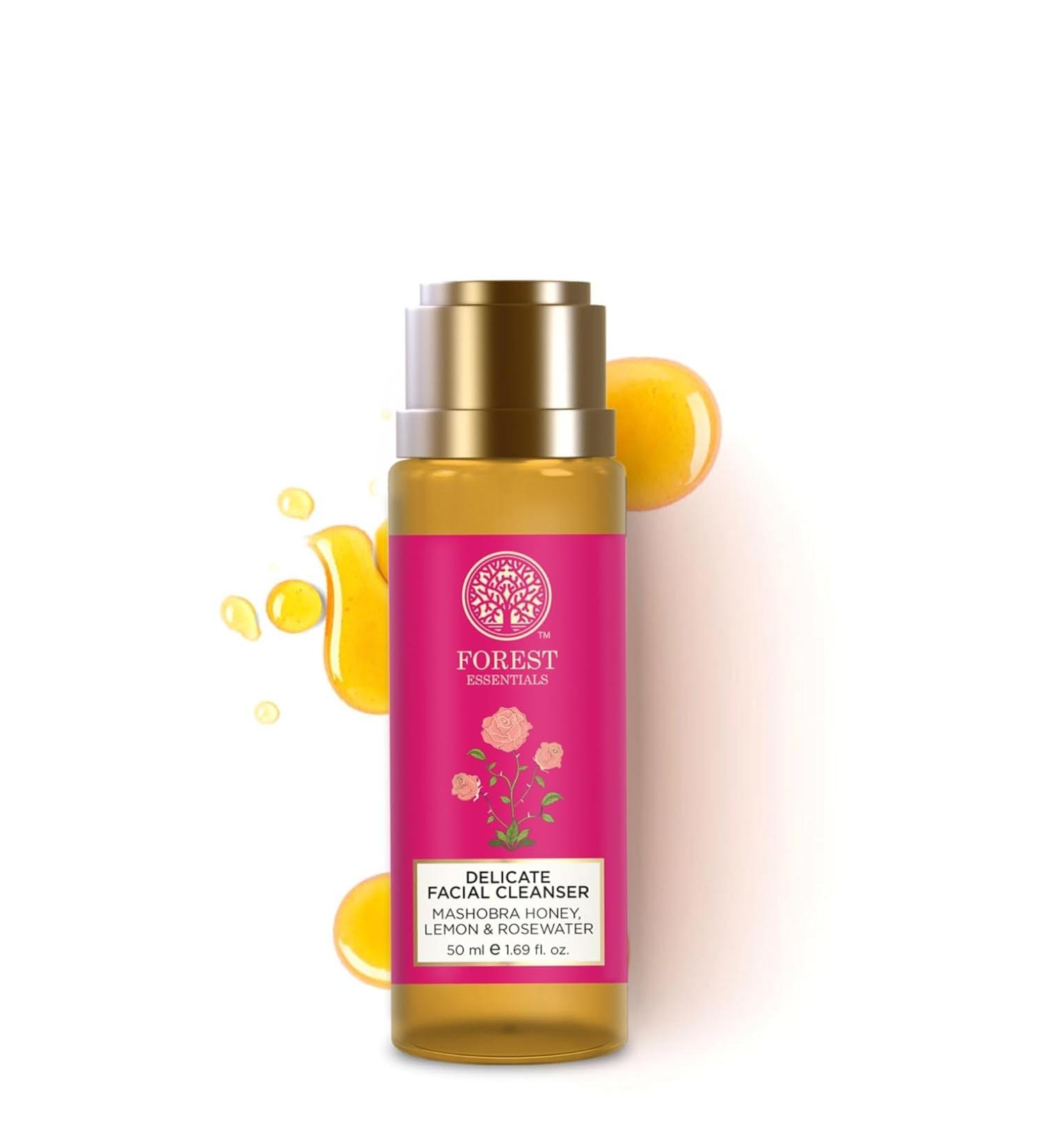 Metrey Herbotech Forest-Essential's Delicate Facial Cleanser Mashobra Honey Lemon Rosewater Face Wash 1.69 Fl Oz Travel Size - Buy Online on GoSupps.com