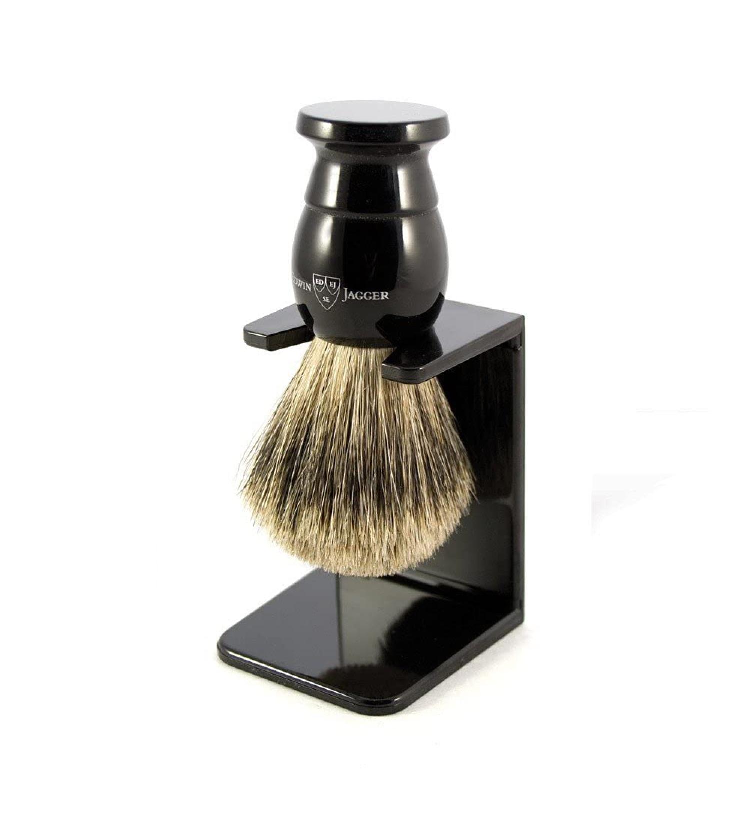 Edwin Jagger English Shaving Brush Best Badger small ebony