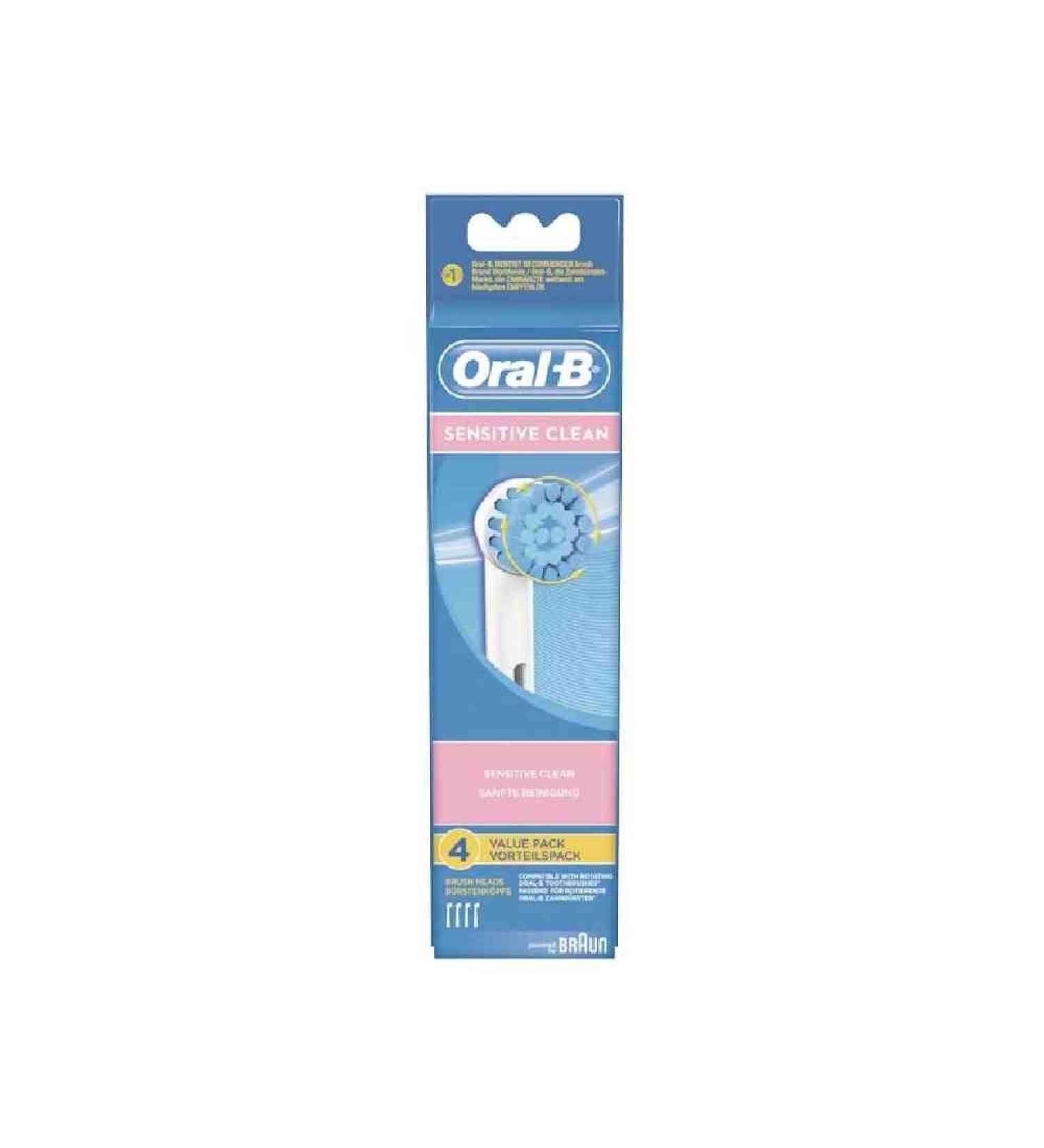 6 x Oral-B Sensitive Clean Brush Heads - Superior Comfort & Care for Your Oral Hygiene | International Shipping Available - Buy Online on GoSupps.com