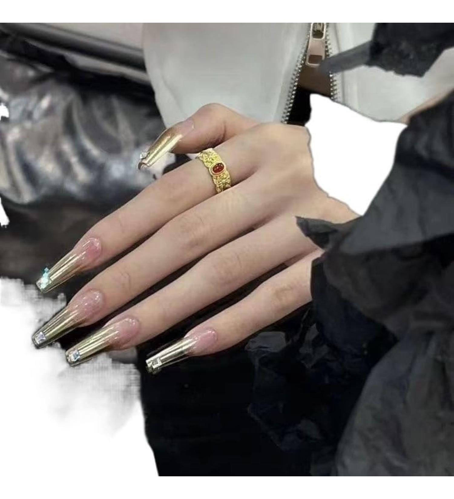 Temperament-enhancing manicure whitening detachable manicure in Europe and America wearing manual patch.(M)