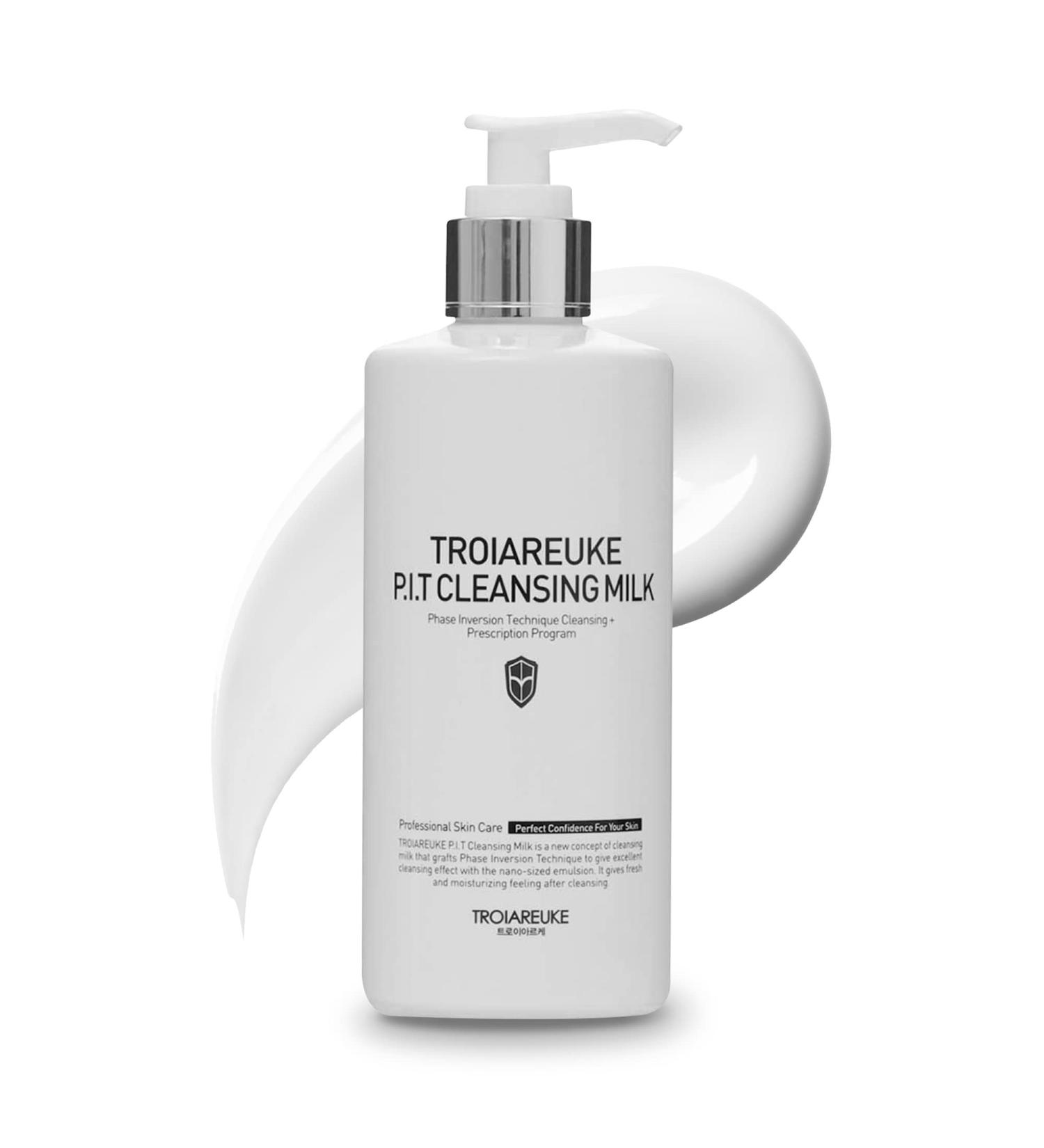 TROIAREUKE PIT Cleansing Milk - Deep Hydrating Facial Cleanser for All Skin Types - Korean Aesthetic Skin Care - 10.14 fl oz - Buy Online on GoSupps.com