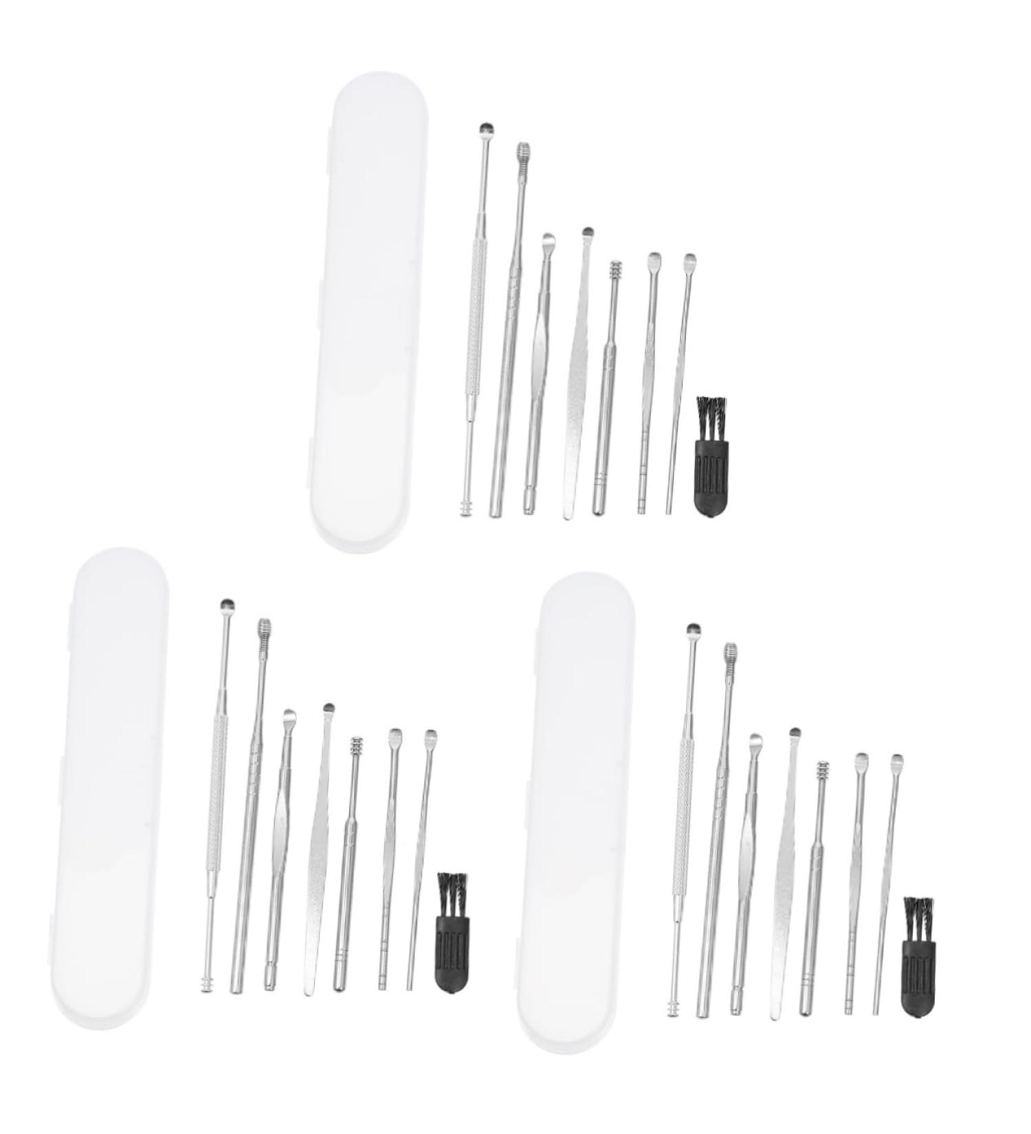 FOMIYES 3 Sets Ear Spoon Kit - 8 Tools for Ear Wax Removal & Cleaning | Ear Picks & Cleaning Supplies for Effective Ear Care - Buy Online on GoSupps.com