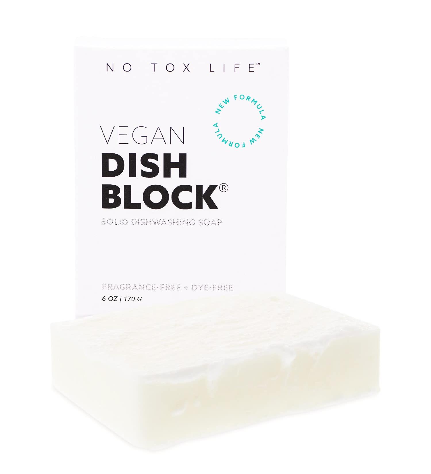 No Tox Life Dish Washing Block Soap - 6 oz - Dye and Fragrance Free - Zero Waste - Buy Online on GoSupps.com