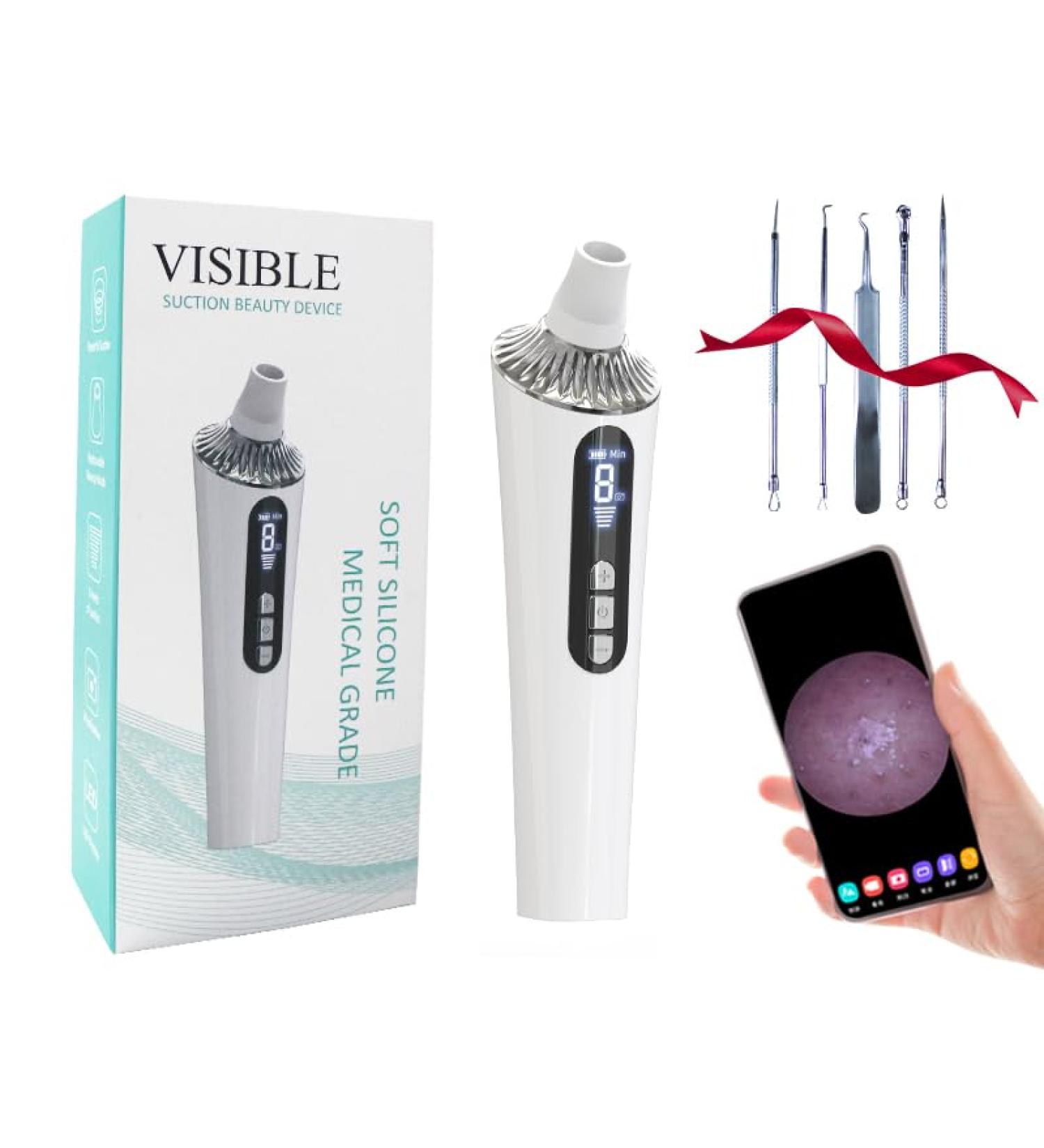 Blackhead Remover Pore Vacuum black head remover for face with 5 Suction Power & 1080P HD Camera - Buy Online on GoSupps.com