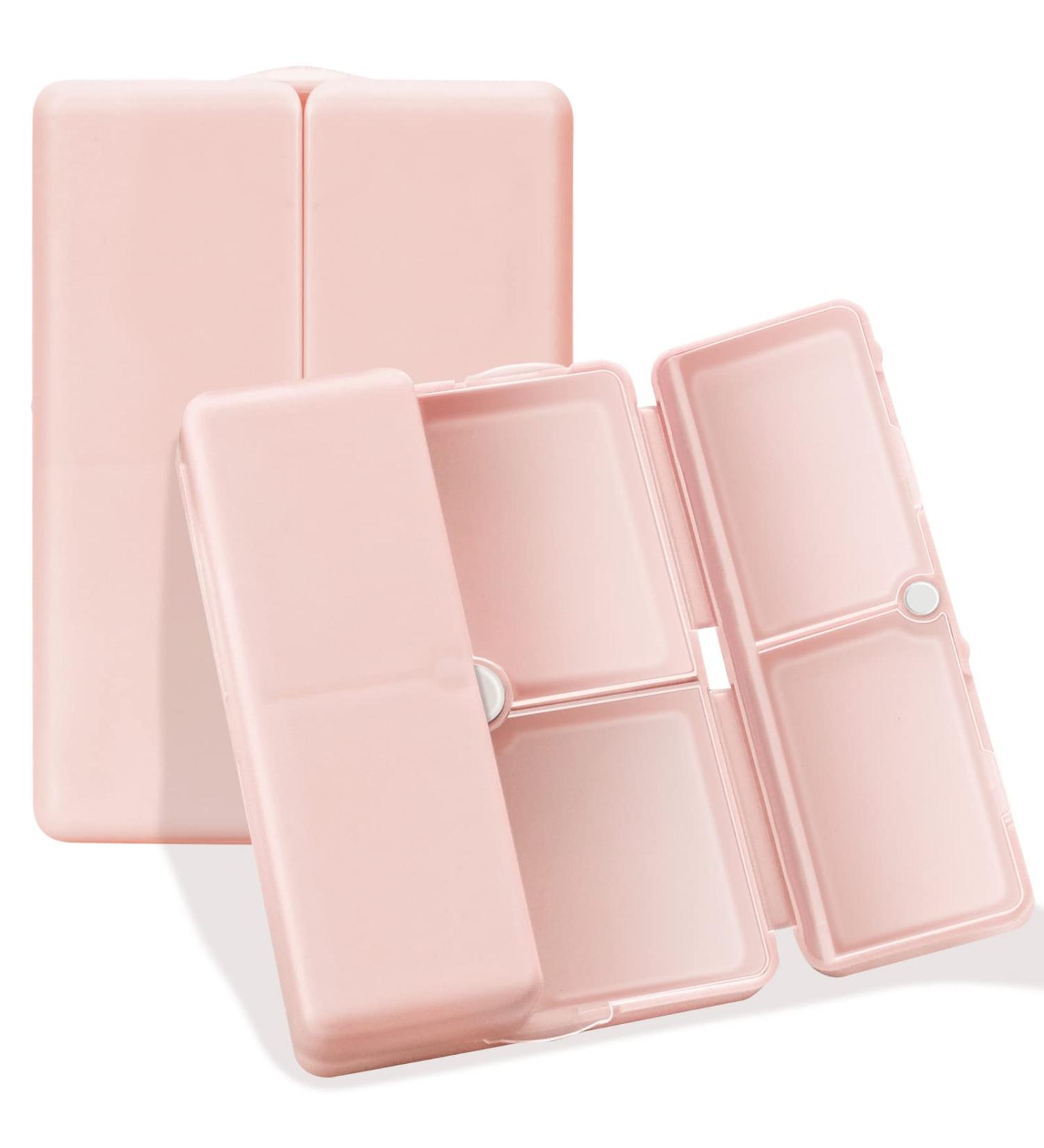 FYY Daily Pill Organizer - Portable 7 Compartment Travel Pill Case in Pink for Vitamins, Supplements, and Medication - Buy Online on GoSupps.com
