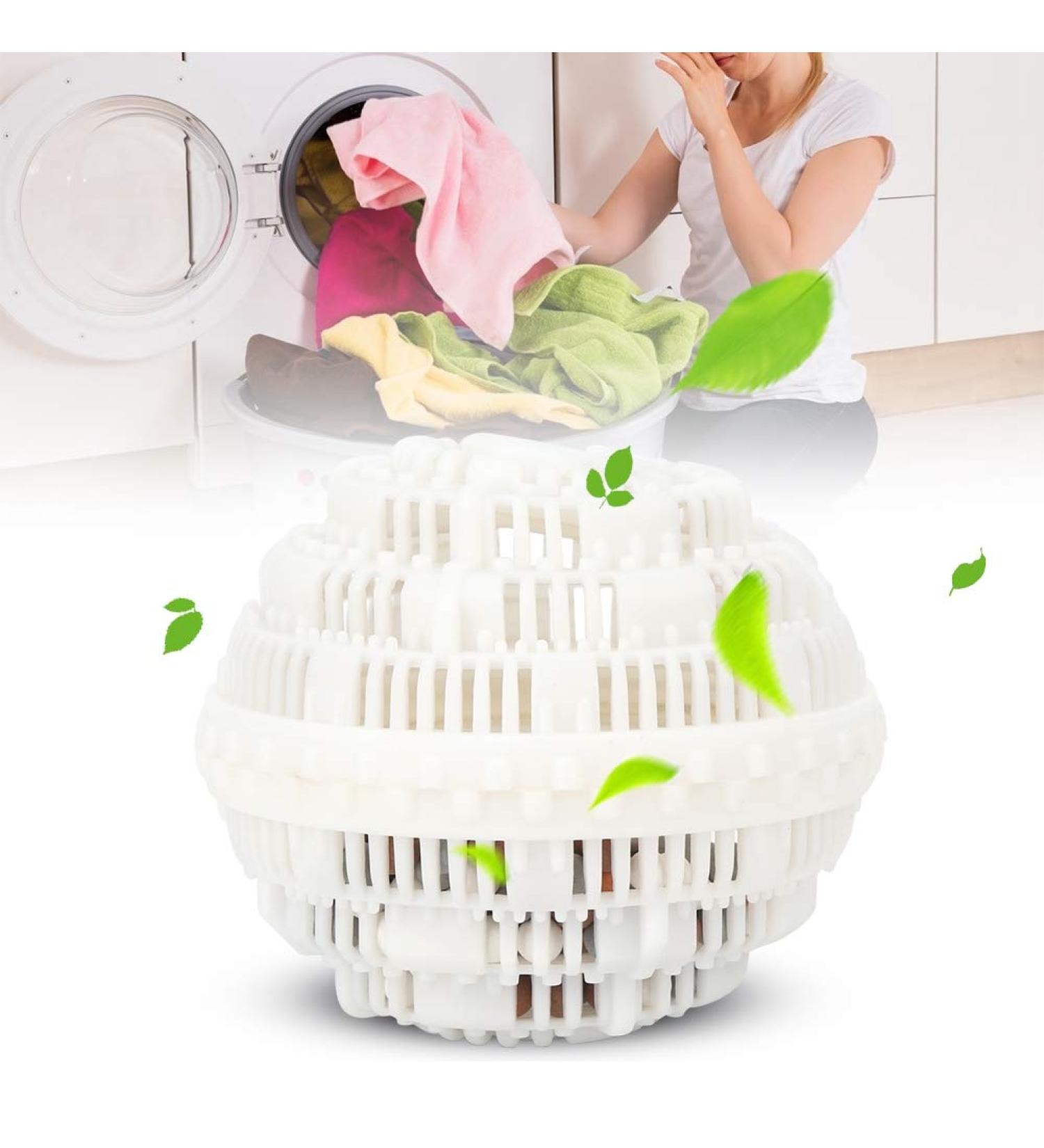 Laundry Ball Ball for Washing Machine - Reusable EcO Friendly - Removes Stains and Prevents Allergies - White (White) - Buy Online on GoSupps.com