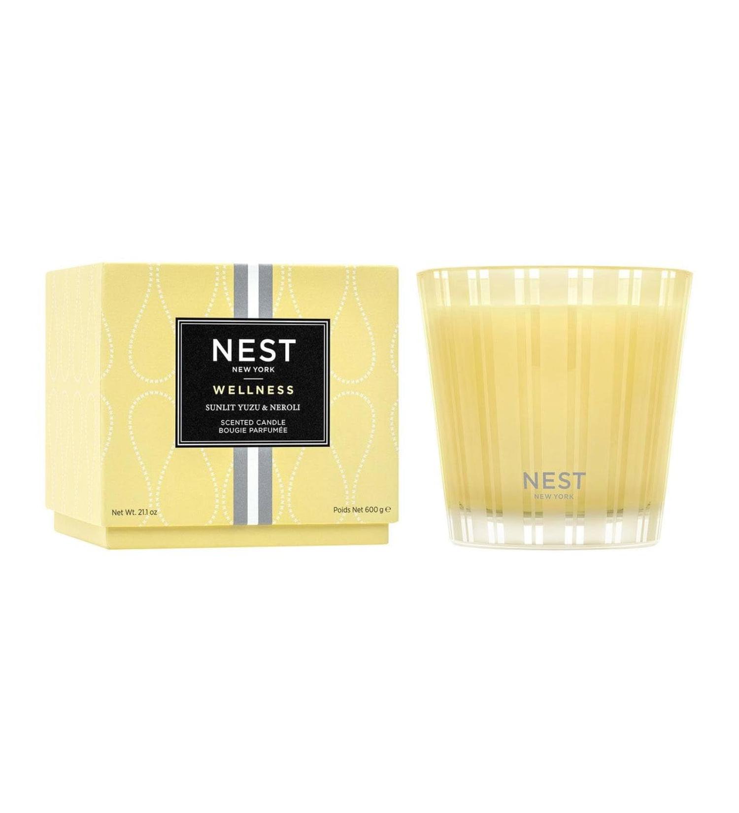 Nest New York Sunlit Yuzu & Neroli 3-Wick Candle 21.2 oz Yellow