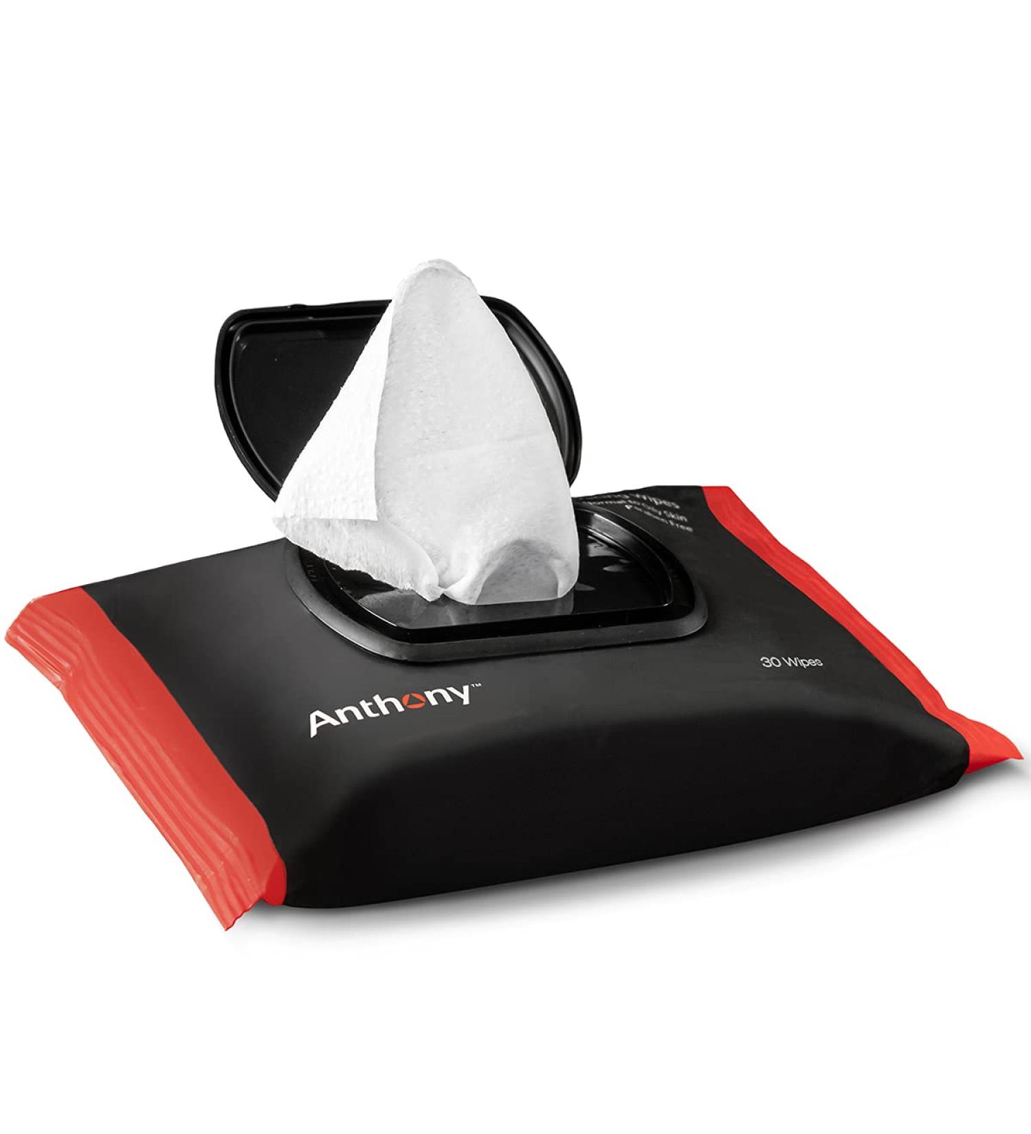 Anthony Glycolic Exfoliating & Resurfacing Wipes - 30 Count - Gentle Pore Refining for Normal, Oily, or Sensitive Skin - Buy Online on GoSupps.com