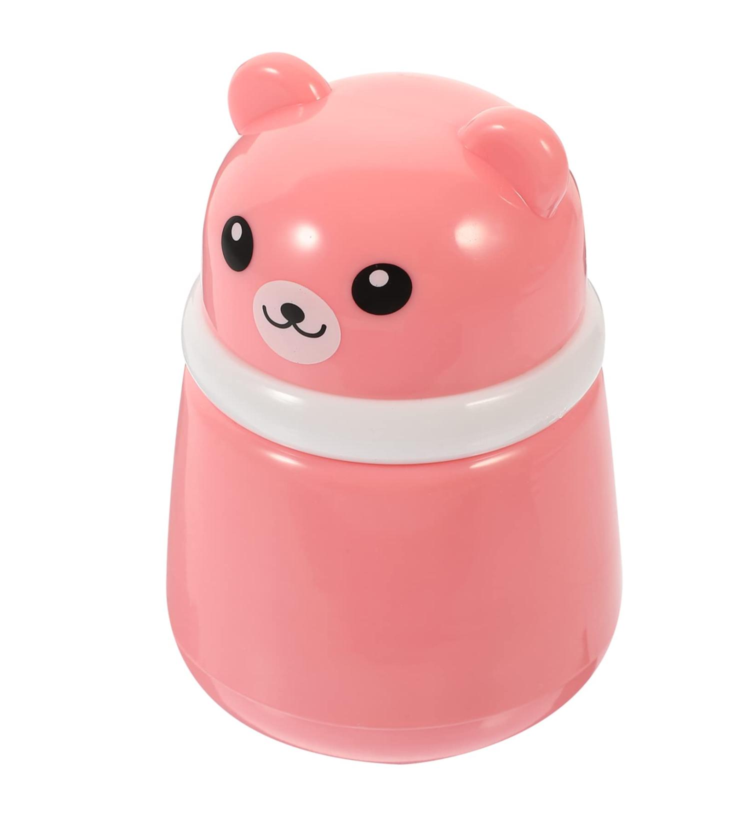 Pink Powder Puff Box for Newborns - Fluffy Body Powder Holder for Infants - Talcum Powder Bottles for Home Use - 10X7CM - Buy Online on GoSupps.com