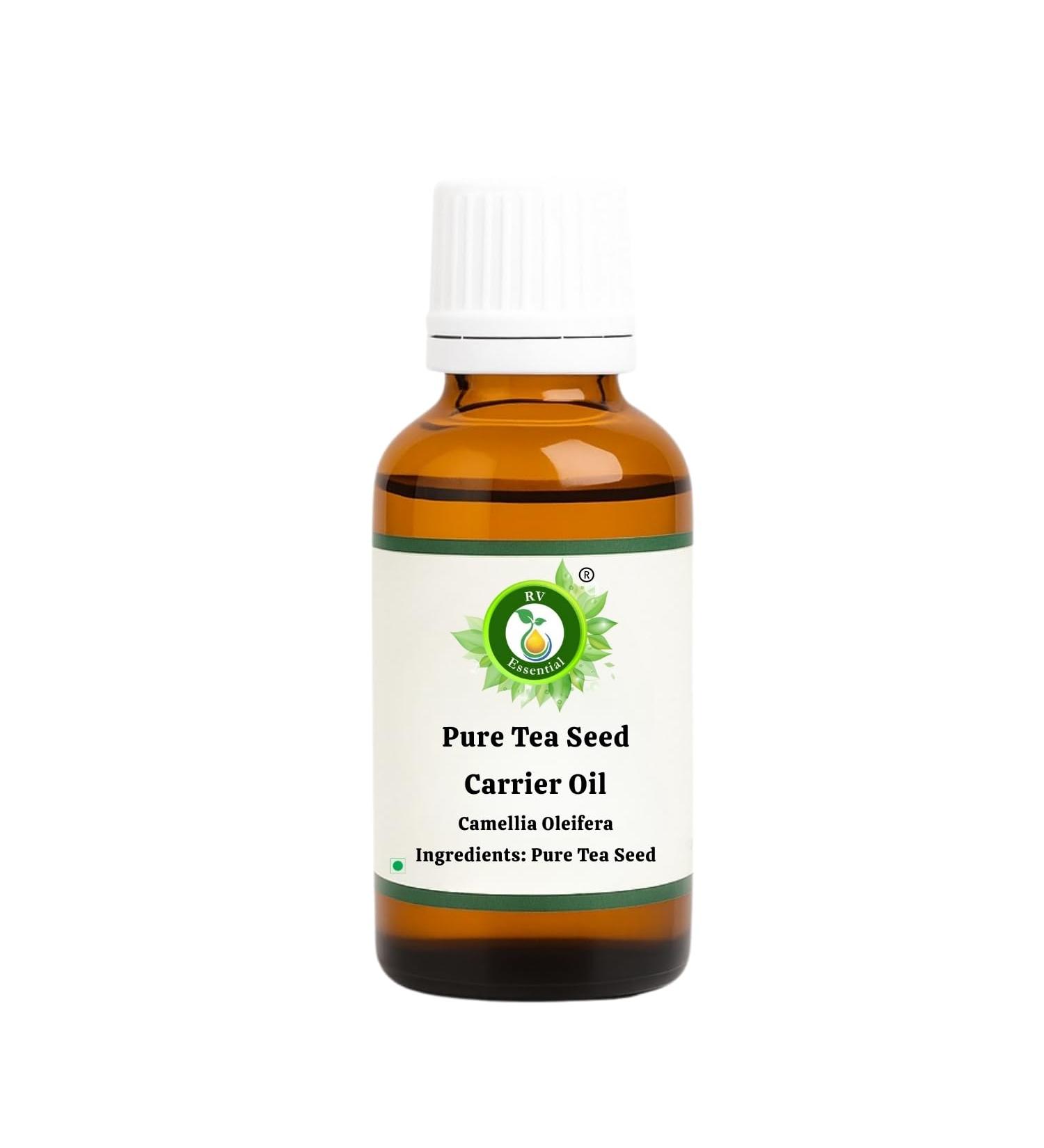 R V Essential Pure Tea Seed Carrier Oil 15ml (0.507oz)- Camellia Oleifera (100% Pure and Natural Cold Pressed) 0.51 Fl Oz (Pack of 1) - Buy Online on GoSupps.com