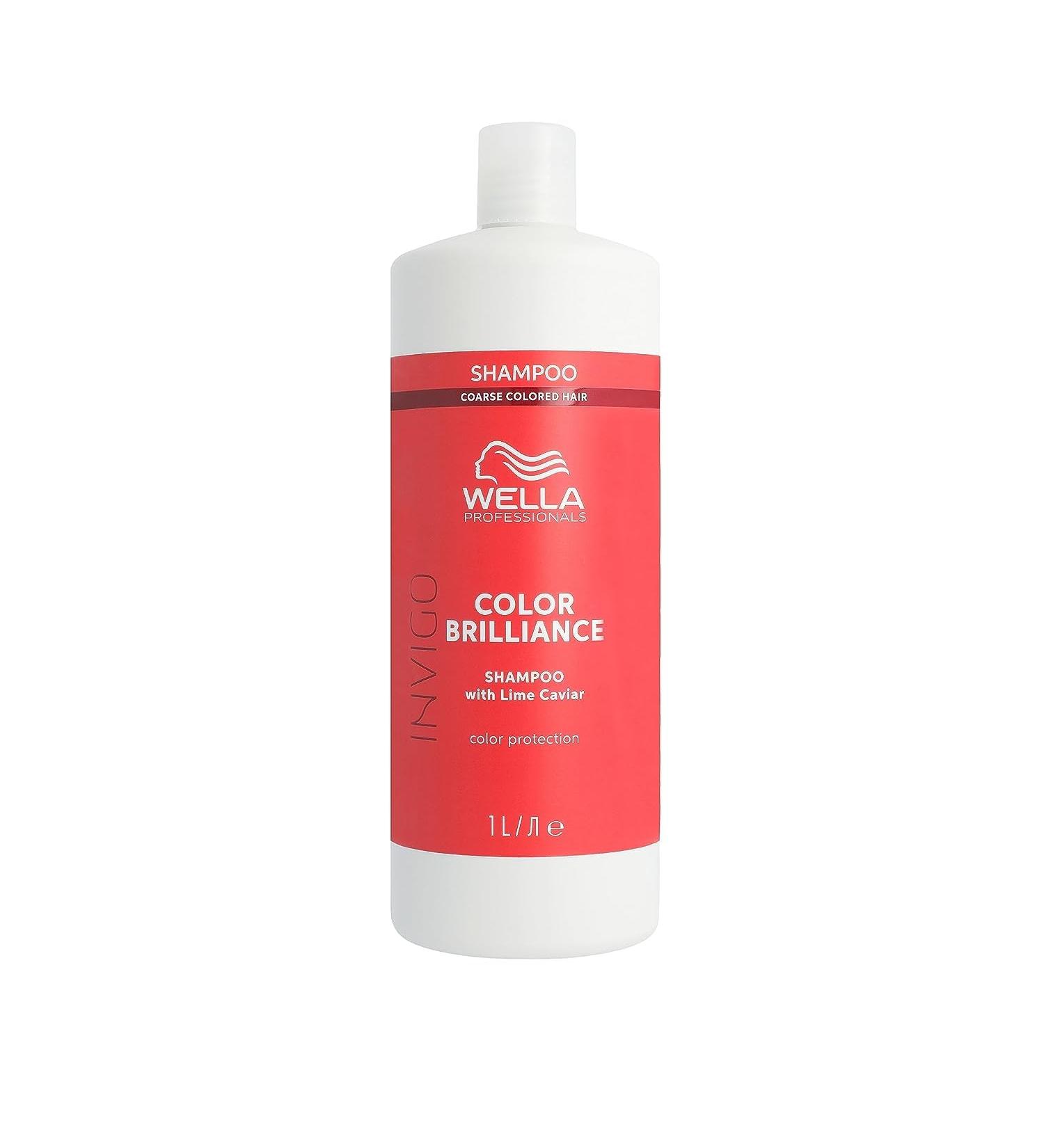Wella Professionals Invigo Color Brilliance Conditioner - 1L for Coarse Colored Hair | Smooth Color Protection with Vitamin E & Antioxidants - Buy Online on GoSupps.com