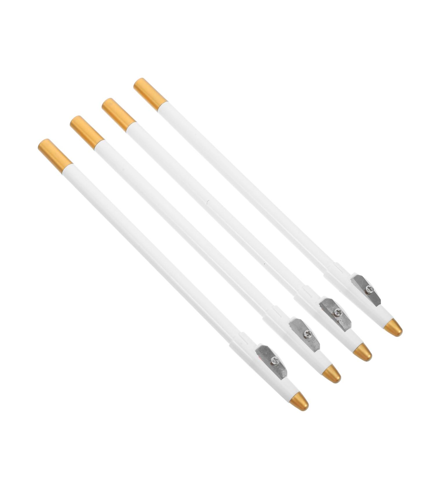 Mikinona Crayons Barbe De Barbier 4 Pi ces Blanc Avec Taille-crayon Int gr Pointe Fine Imperm able Pour Contours Pr cis De Barbe Et Sourcils Usage Quotidien Et Maquillage Polyvalent - Buy Online on GoSupps.com