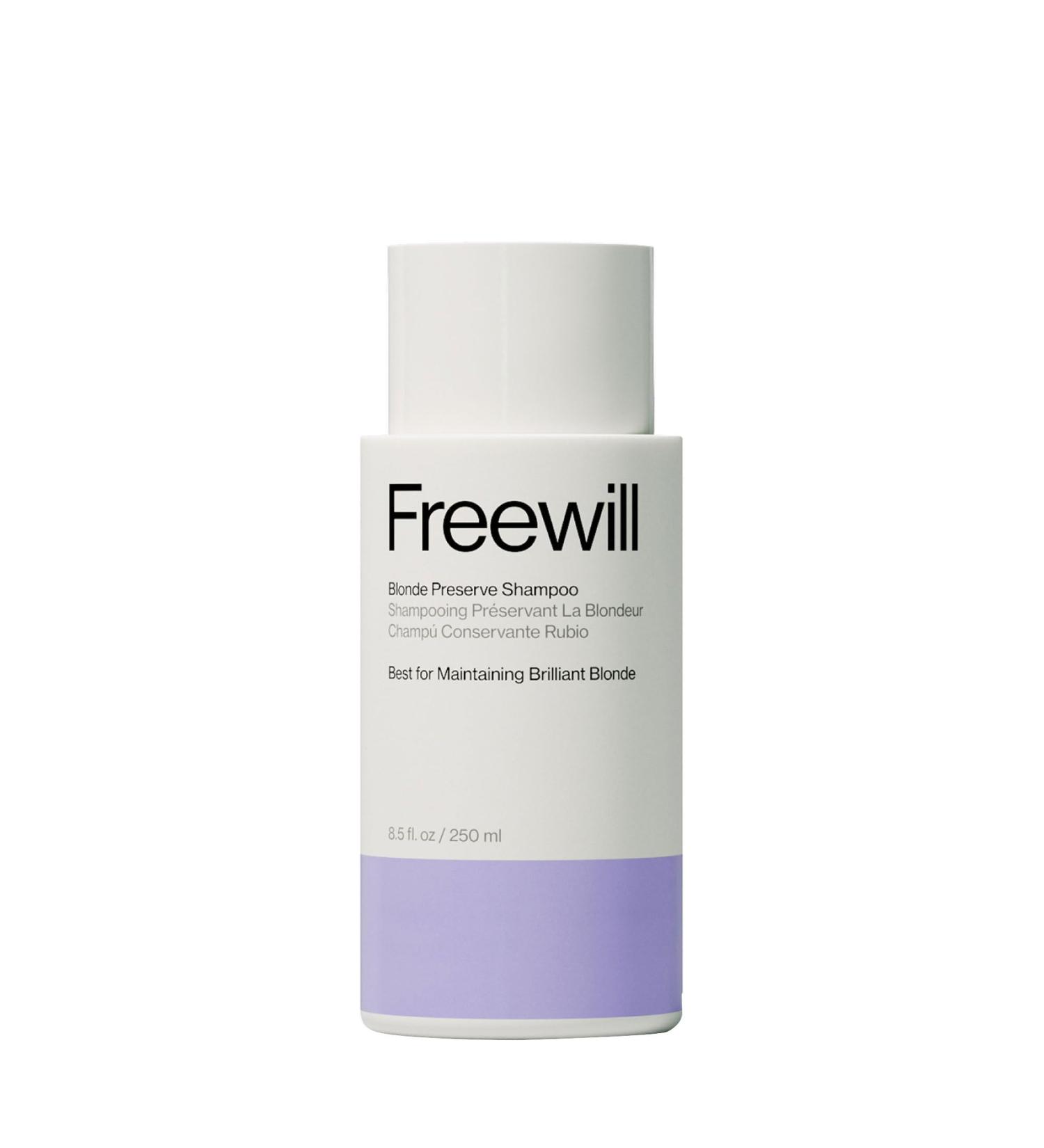 Freewill Blonde Preserve Shampoo - Best Purple Shampoo for Blonde Hair Care Neutralizes Brassiness & Enhances Shine | 8.5 oz - Buy Online on GoSupps.com