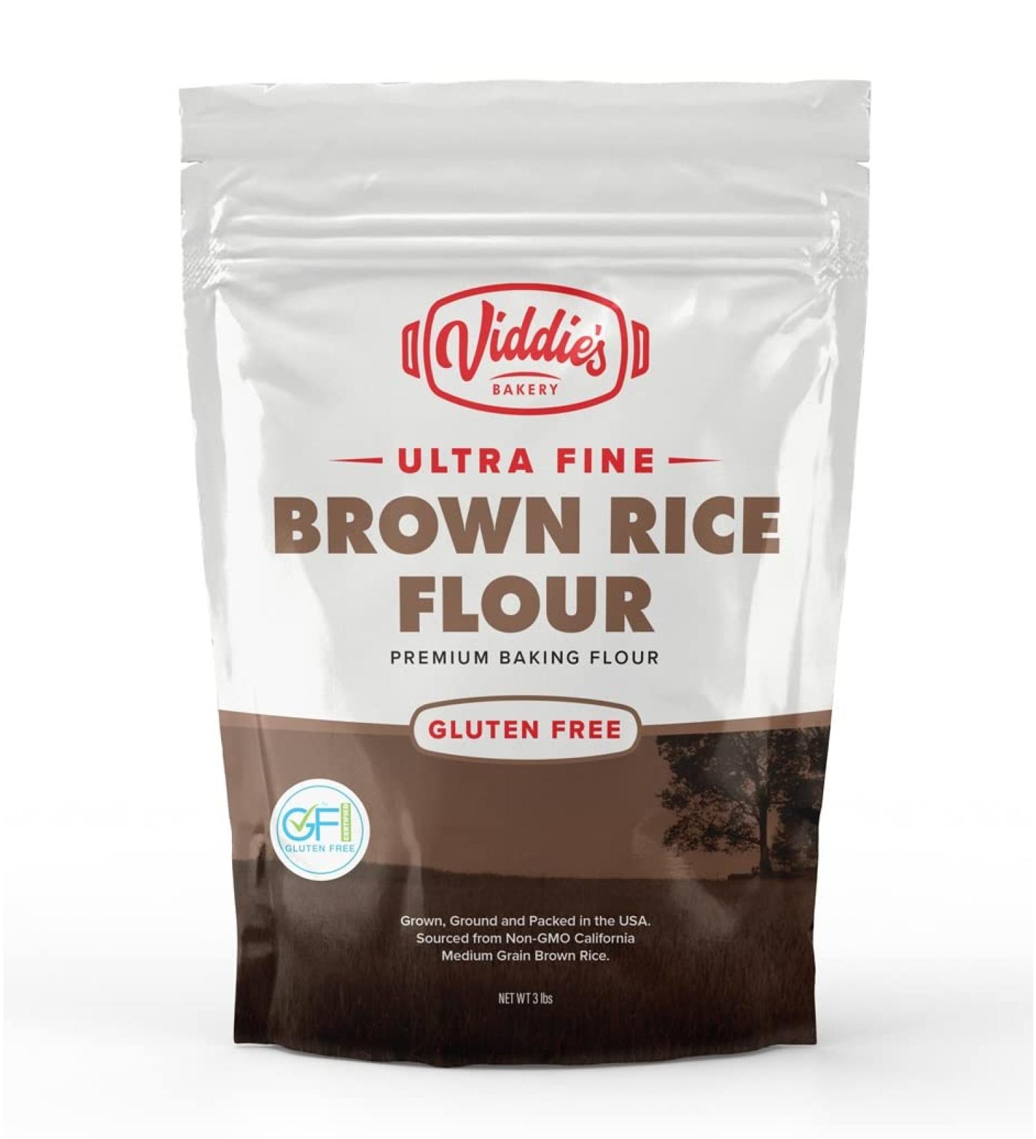 Viddies Bakery Ultra Fine Brown Rice Flour - Gluten Free - 3lb Bag - Buy Online on GoSupps.com