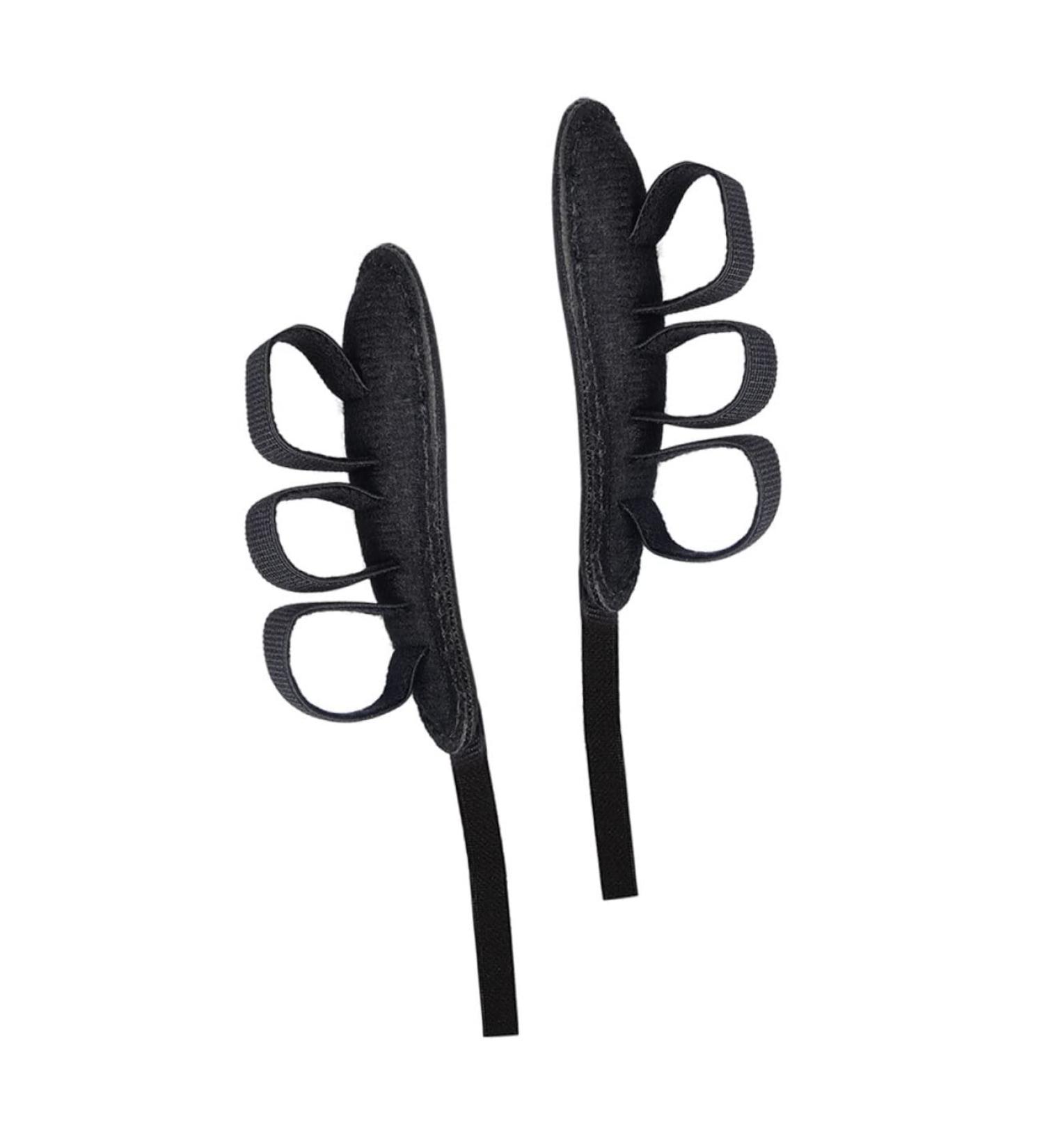 2PCS Toe Splitter Bunion Separators for Men & Women | Overlapping Toe Correction - Raised Cloth Eva with Elastic Band | Nursing Supplies Black - Buy Online on GoSupps.com