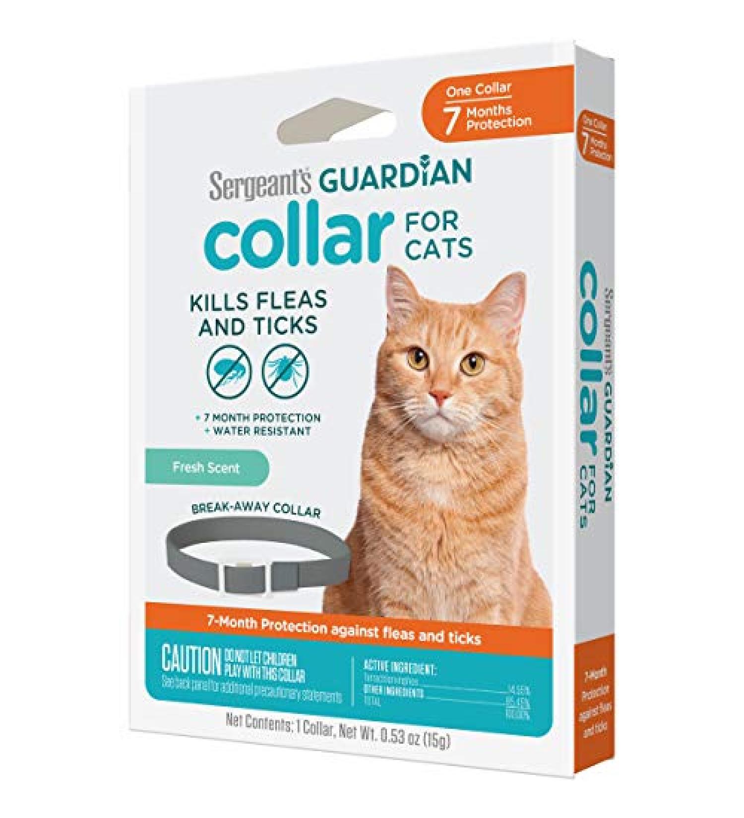 Sergeant's Guardian Flea & Tick Cat Collar - 1 Count | Long-lasting Protection - Buy Online on GoSupps.com