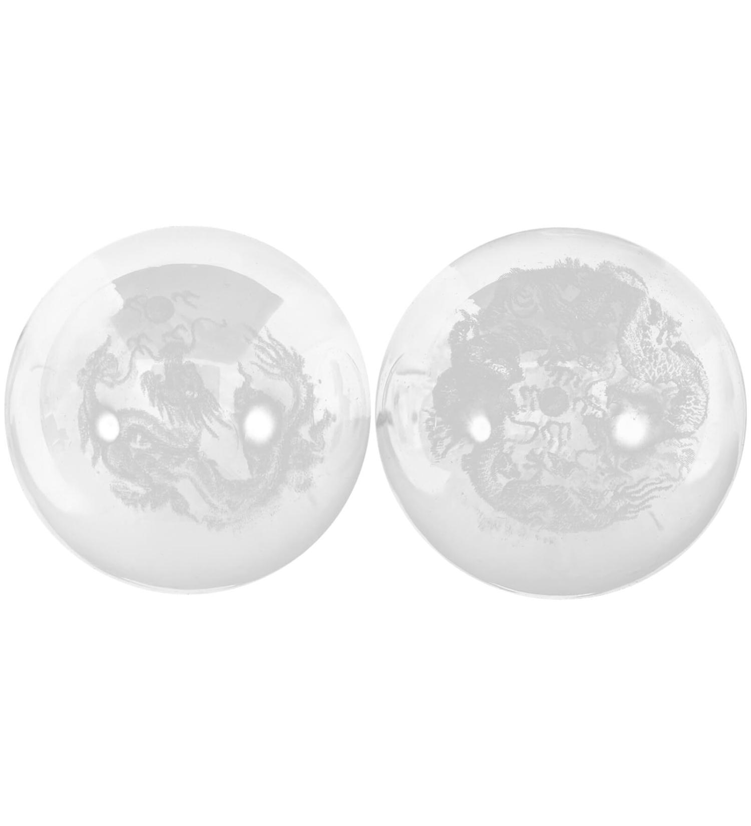 Iplusmile Crystal Baoding Balls - 2 Piece Chinese Hand Massage Exercise Set | Obsidian Rolling Balls for Healthy Wellness - Buy Online on GoSupps.com