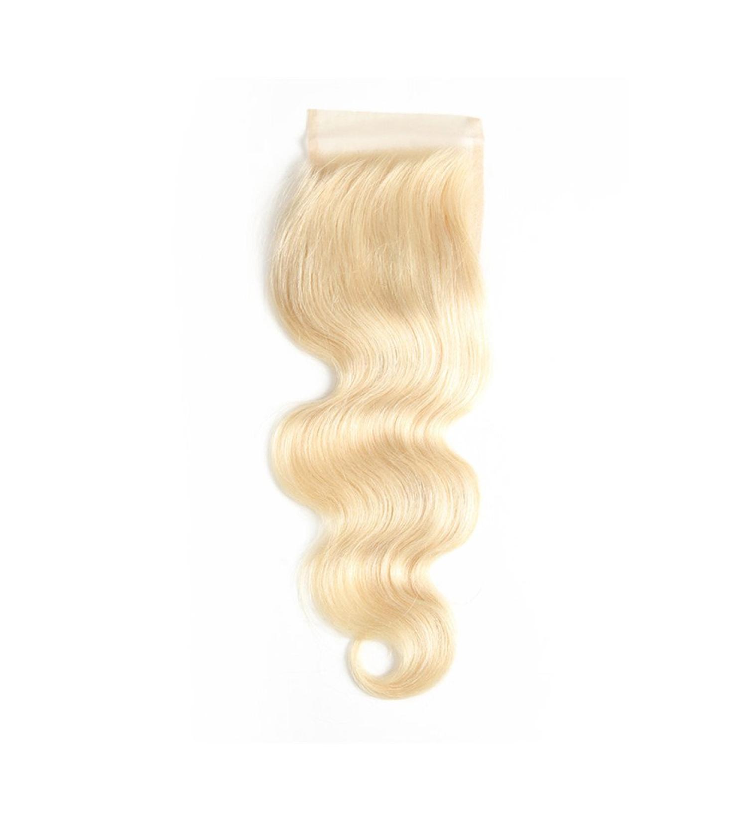 Mila Blonde 613# Real Hair Lace Closure - 100% Remy Brazilian Body Wave 10 (4x4) with Baby Hair - International Shipping Available - Buy Online on GoSupps.com