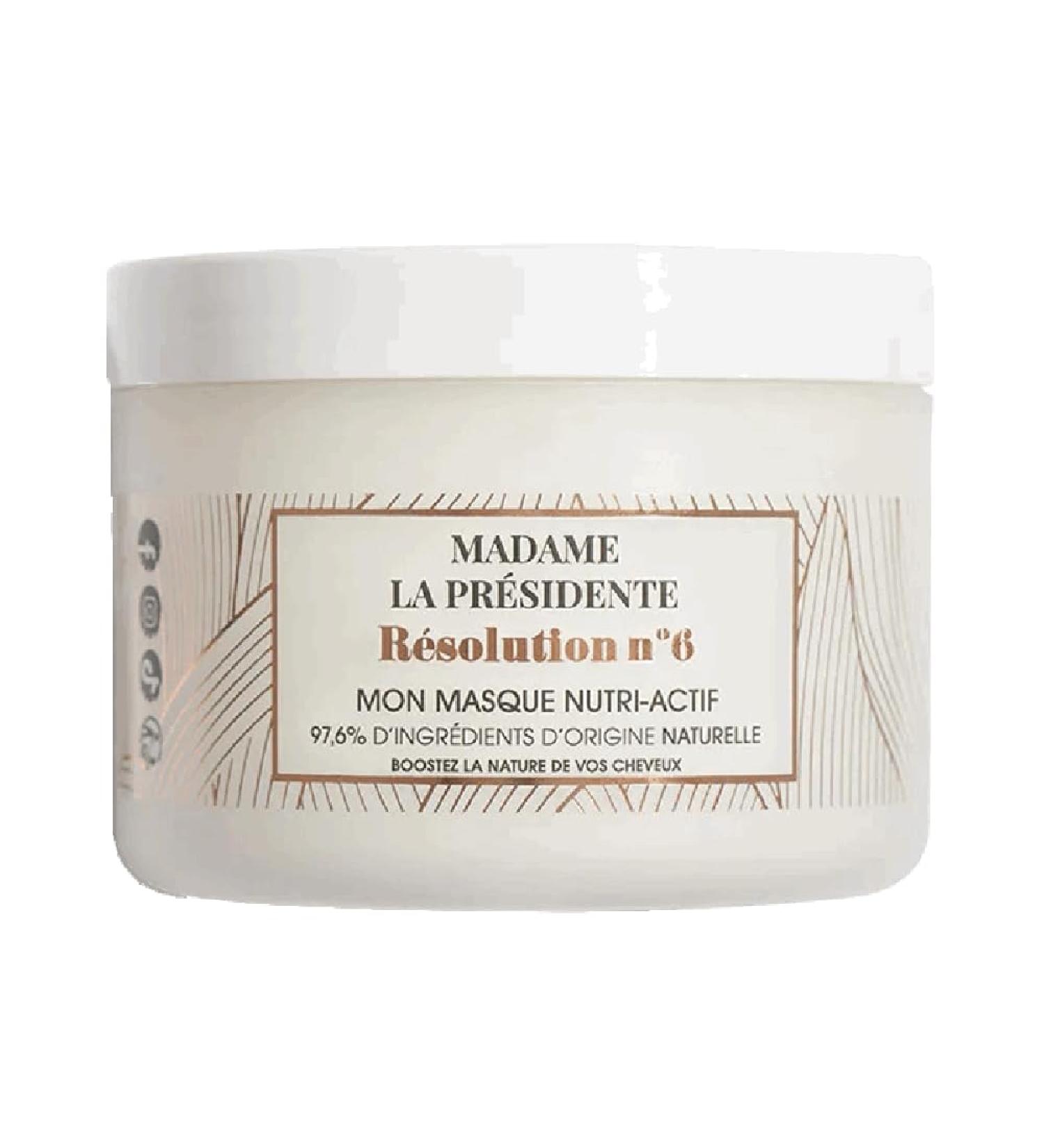 Madame la Pr sidente - Nutri-active Hair Mask - Nourishes Hydrates & Strengthens - Dry Damaged & Brittle Hair Care - 97.6% natural ingredients - Resolution No. 6-240ml - Buy Online on GoSupps.com
