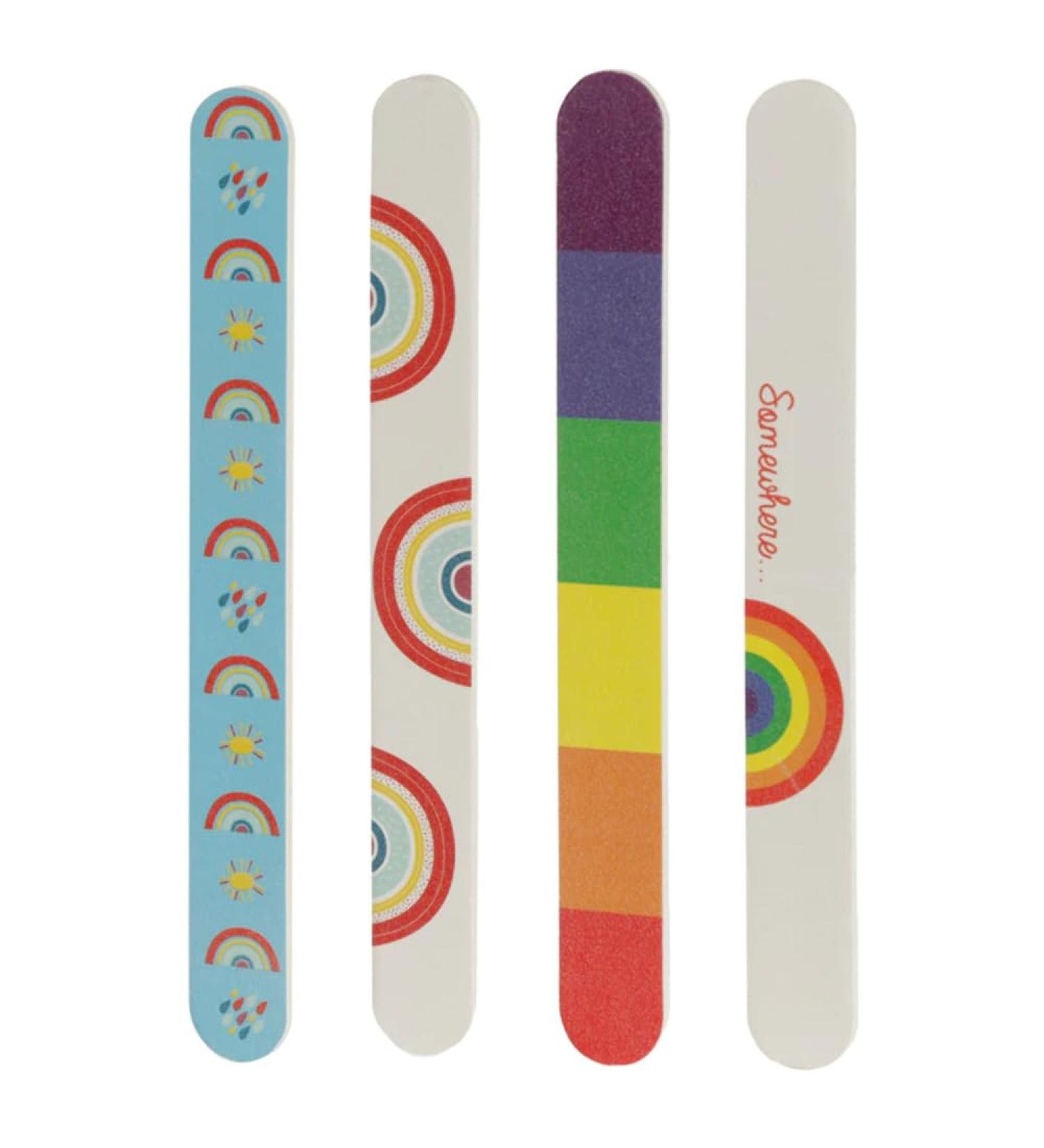 Puckator Somewhere Rainbow Nail File - Strong Files for Acrylic Natural and Gel Nails - Nail Filer Sander Shaper Care Kit Set for Women - Beauty Products - Manicure Nailfile