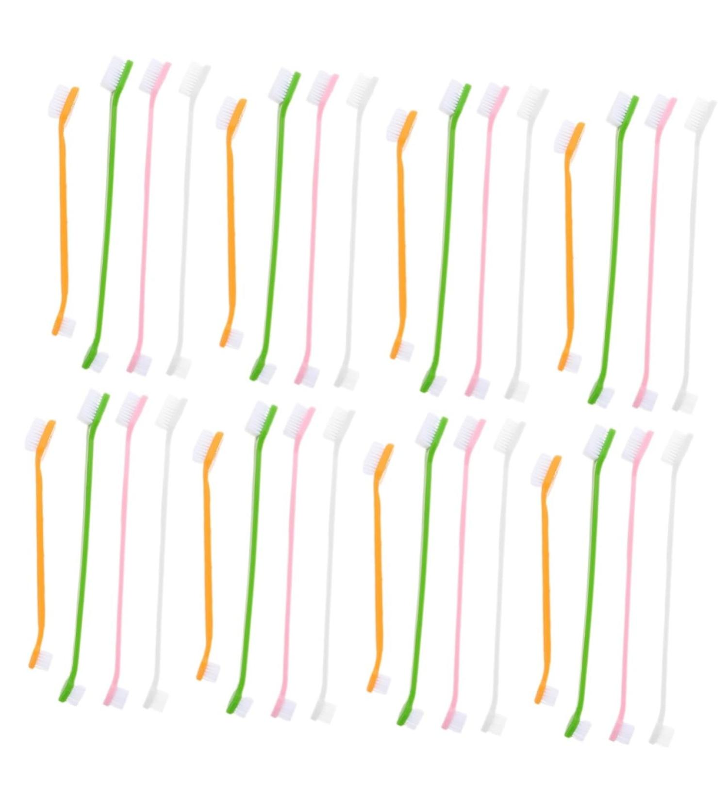 Levemolo 32 Pcs Double Head Dog Toothbrush Pet Toothpaste Pet Stuff Dual Headed Brushes Pet Oral Pp - Buy Online on GoSupps.com