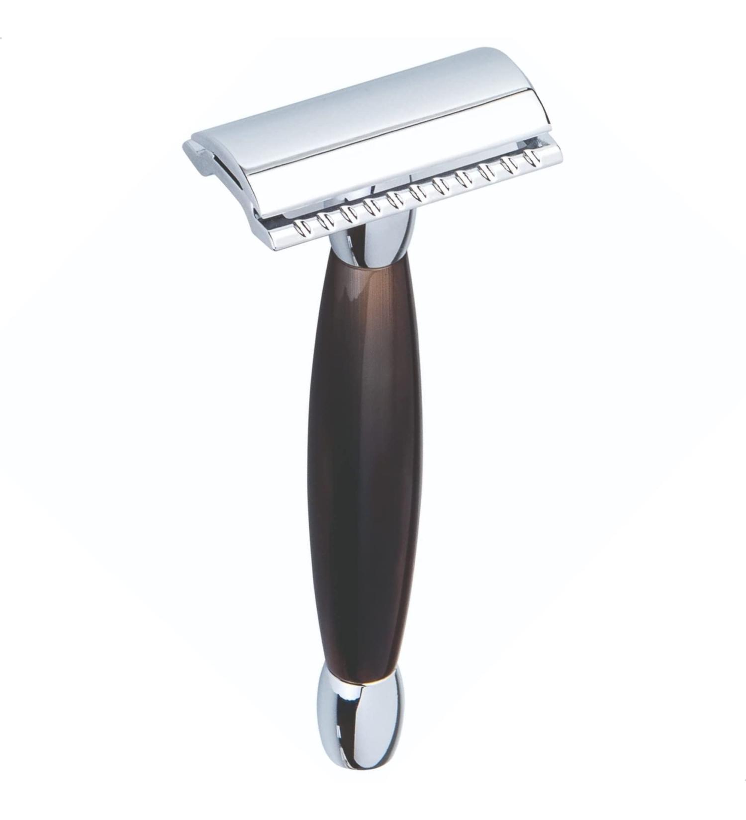 Merkur 27C Razor Plane - Cattle Horn Handle Chrome Finish Ideal for Wet Shaving - Premium German Quality - Buy Online on GoSupps.com