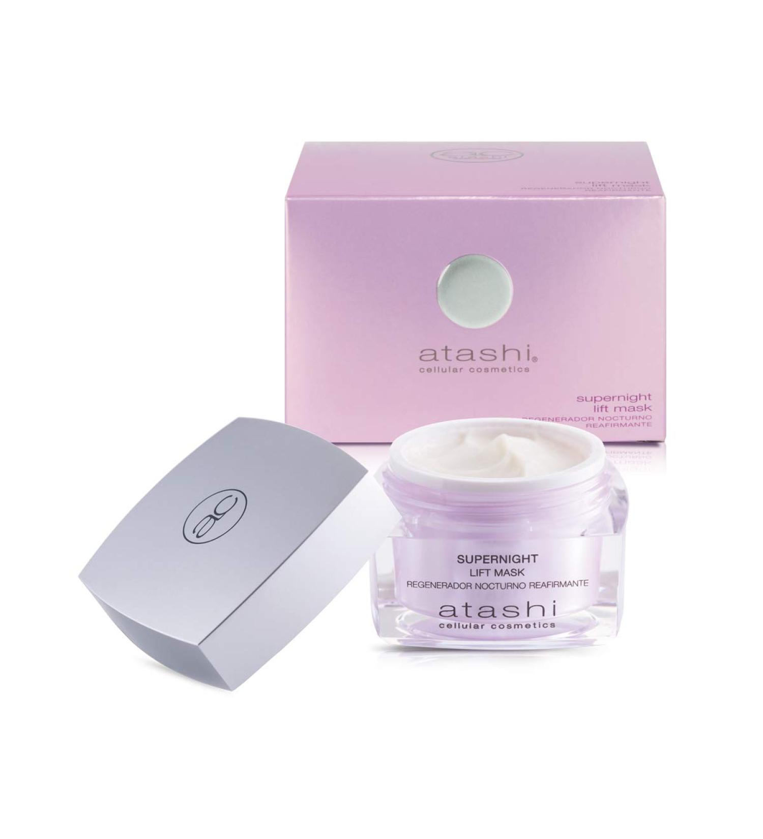 Atashi Supernight - Lifting Mask | Restores Facial Firmness | Rejuvenates Your Look | Hydrates Revitalizes and Tones Skin | Repairs and Protects Against Blue Light | Hyaluronic Acid - 50ml - Buy Online on GoSupps.com