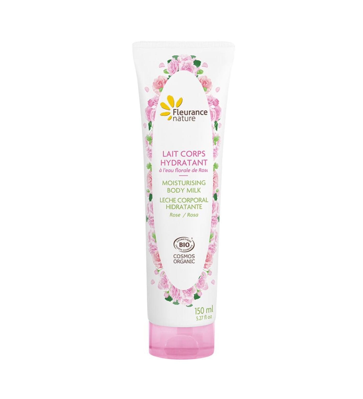 Fleurance Nature - Organic Hydrating Body Lotion with Rose Floral Water- Certified Organic Cosmos Ecocert- 150 ml Women's Body Care - 26163 - Buy Online on GoSupps.com