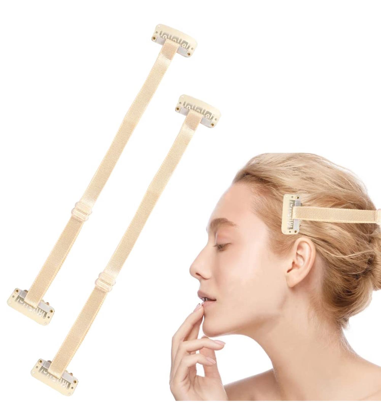 Face Lift Tape Tapes for Facelifting Facelift Bands with Clips Face Lift Band Invisible Hairpin Face Lift Tapes and Bands with Hair Clips Instant Face Lift Bands and Straps Beige 2 Pieces - Buy Online on GoSupps.com
