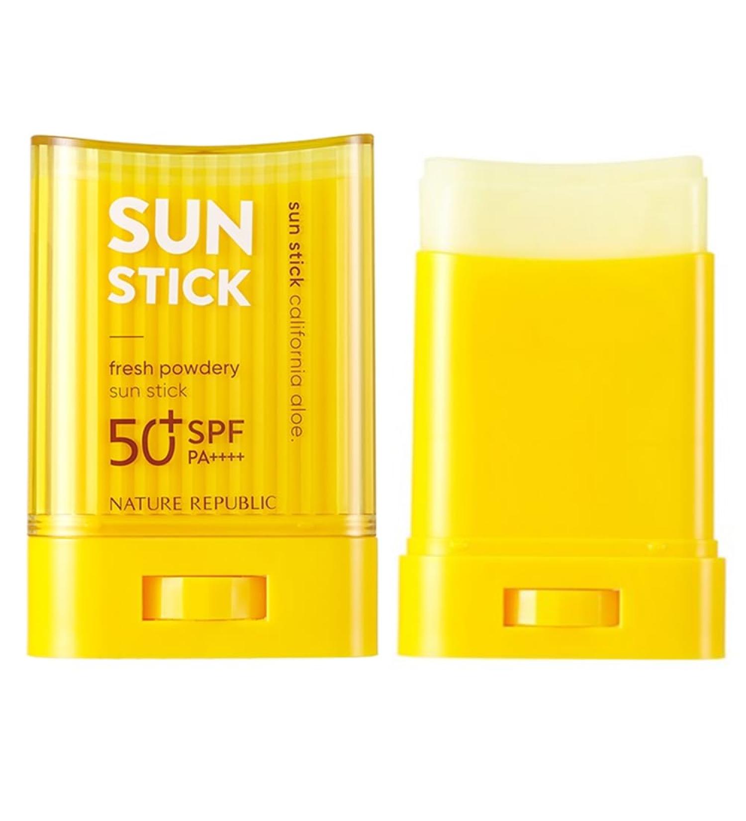 KOREAC Nature Aloe Fresh Powdery Sun Stick SPF50+ PA++++ - 24g | Best Sunscreen for All Skin Types | International Shipping Available - Buy Online on GoSupps.com