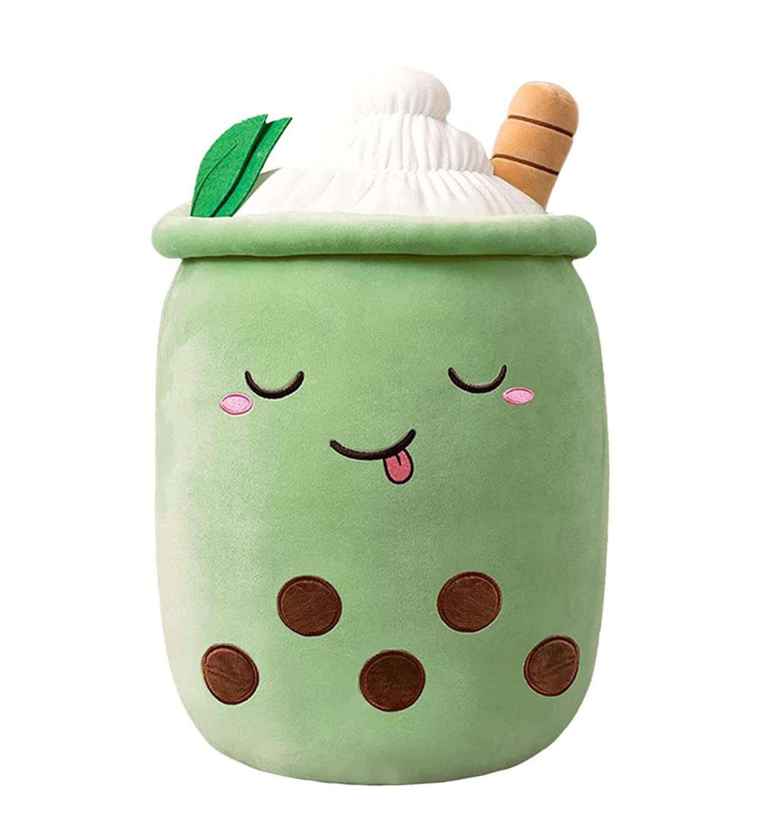 BoBa Plushie Bubble Tea Fruit Ice Cream Stuffed Animal Pillow - 24cm Green - Buy Online on GoSupps.com