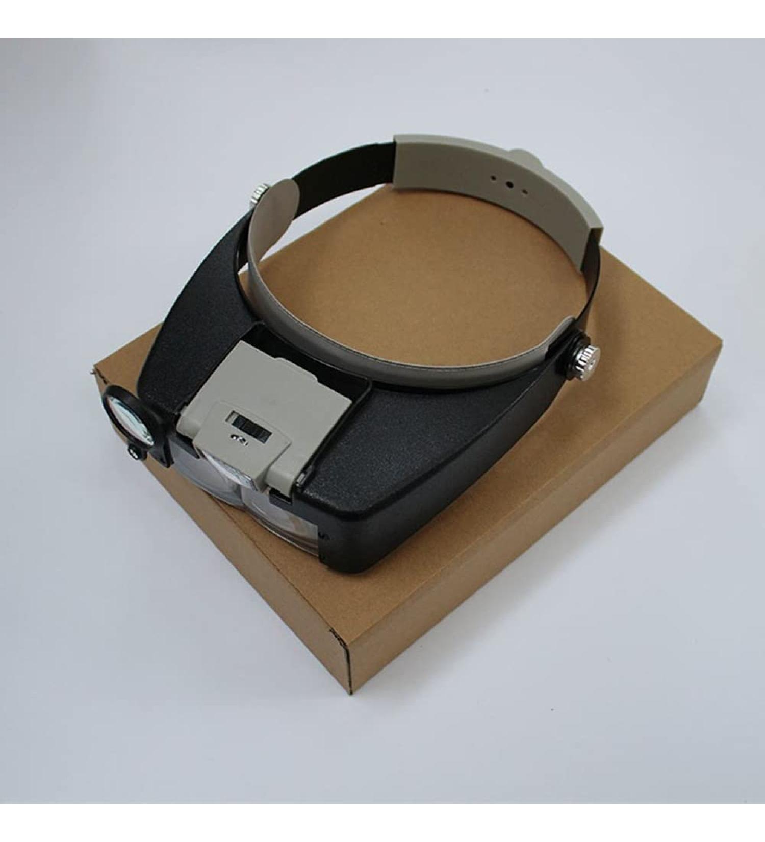 Magnifying LED Lamp Light Headband Jewelry Magnifying Glass Head Loupe Reading Magnifier Headband LED Light Magnifying Glass Lens Visor Good Times - Buy Online on GoSupps.com