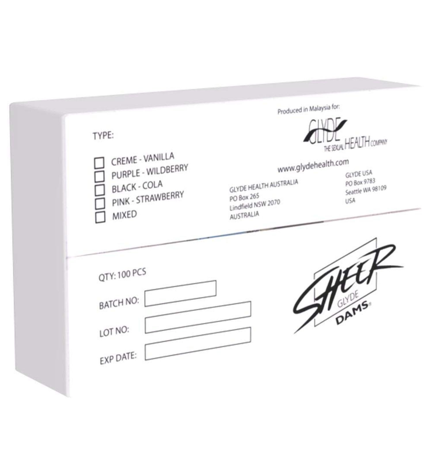 Sheer Glyde 100 Dental Digues Purple/Blueberry