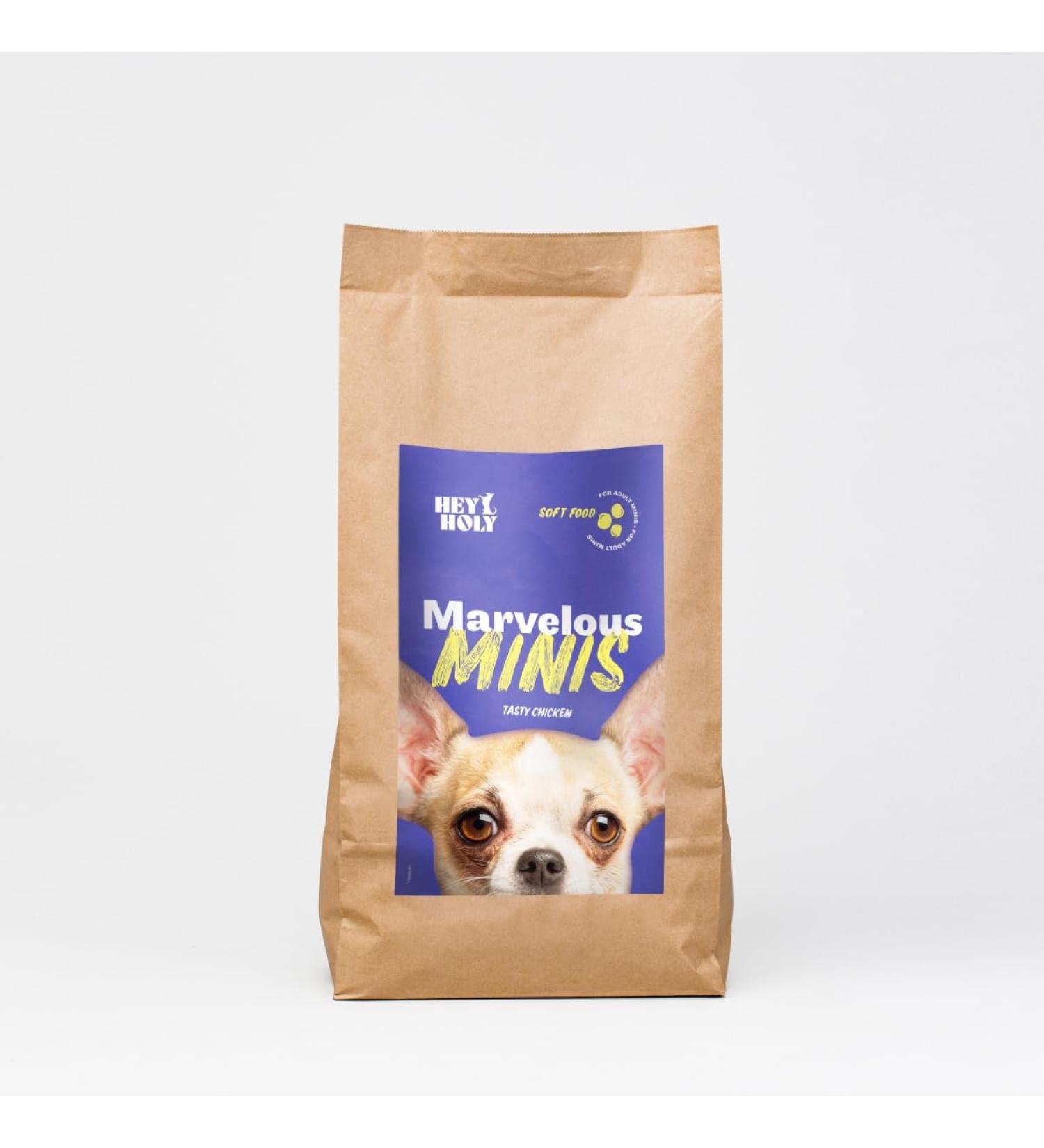 HEY HOLY Premium Wet Food for Mini - 18 x 400g Adult Dog Food - With Chicken - High Tolerance Based on Natural Ingredients - Buy Online on GoSupps.com