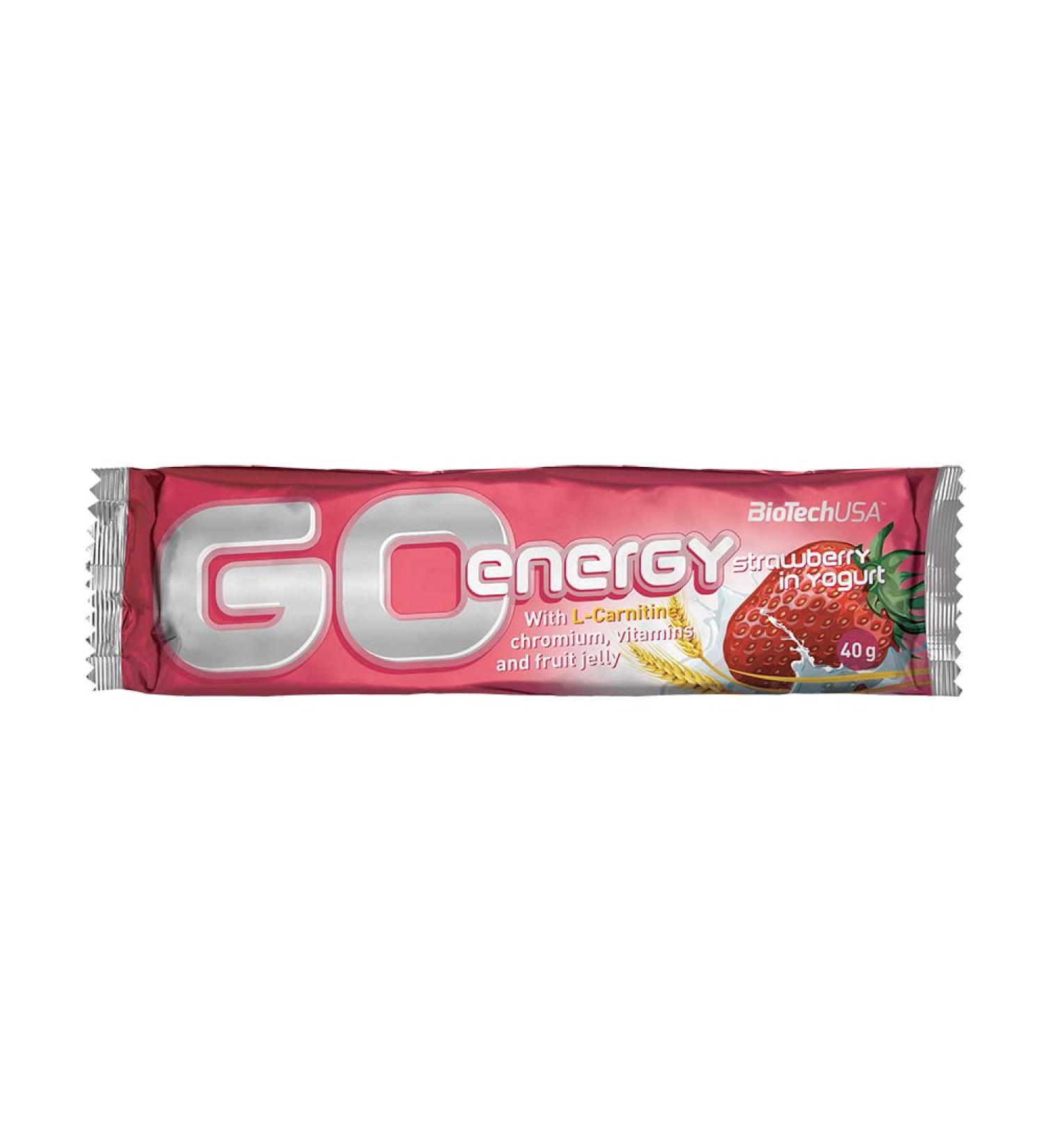 GO Energy Bar Strawberry Yogurt - 32 x 40g - Buy Online on GoSupps.com