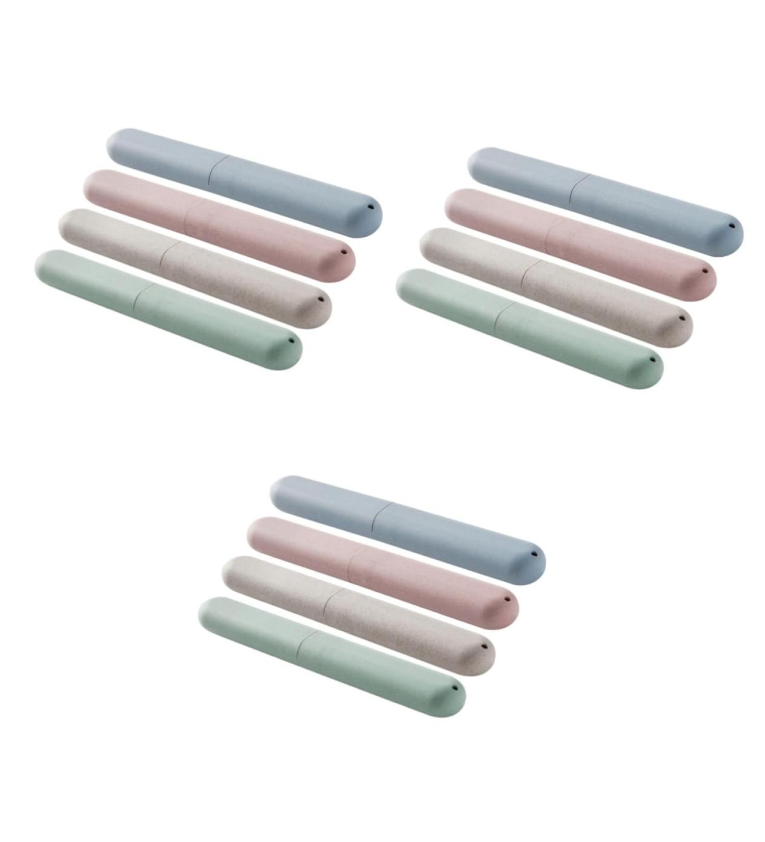 MAGICLULU 12pcs Portable Toothbrush Case - Travel Toothbrush Container Set for Easy Transport | Ideal Travel Accessories - Buy Online on GoSupps.com