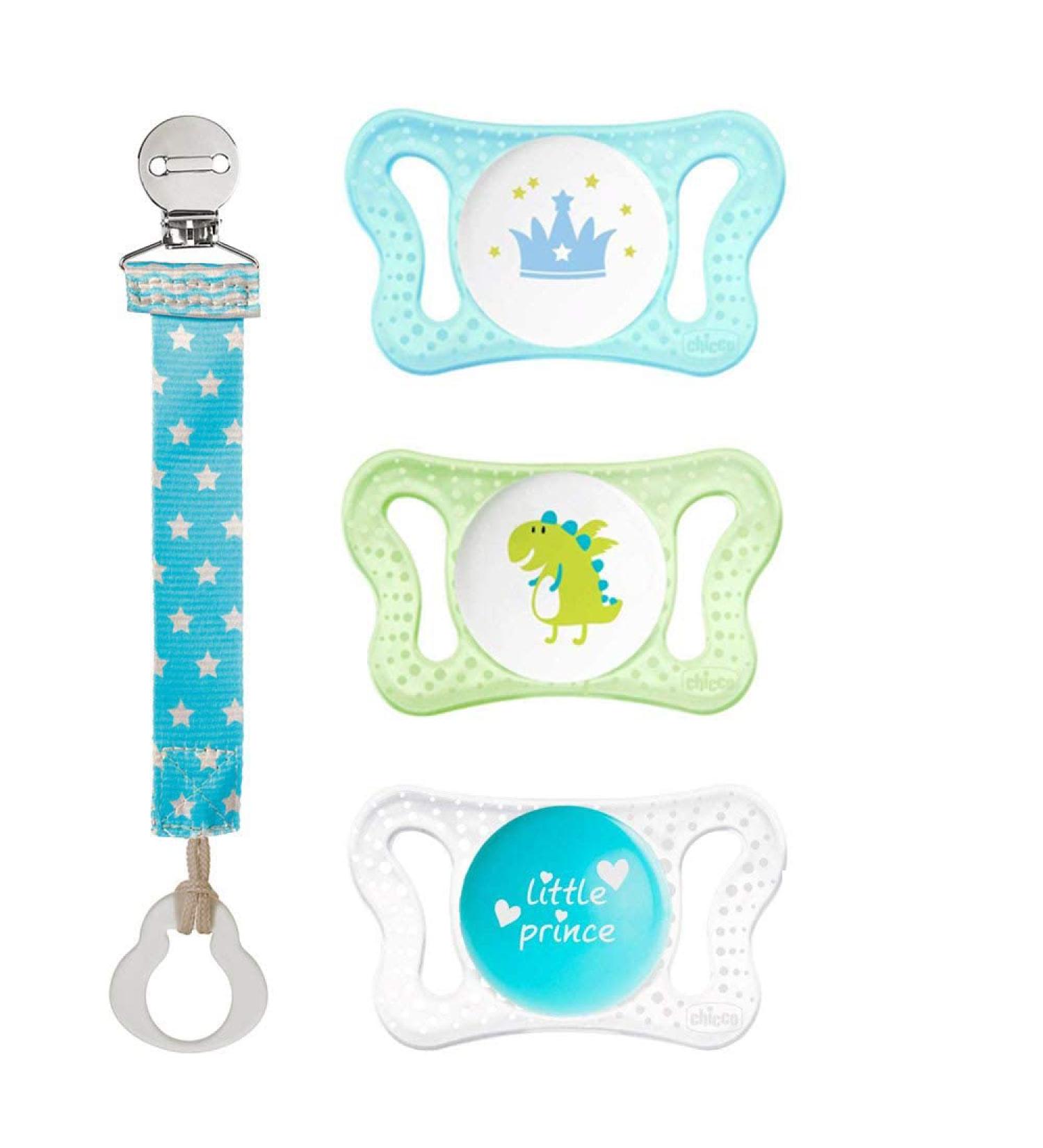 Chicco Micro Pacifier 3-Pack for Premature & Newborn Babies | Lightweight with Mini Teat Box & Strap | International Shipping - Buy Online on GoSupps.com