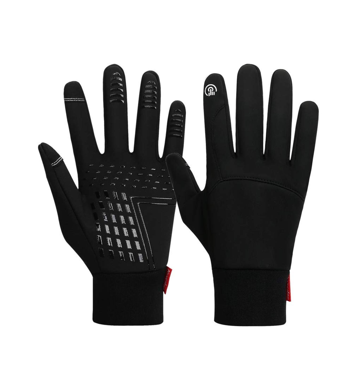 Buy KITBEEZ Warm Winter Sports Gloves - Touchscreen Anti-Slip Waterproof Bicycle & Ski Gloves for Men - Buy Online on GoSupps.com