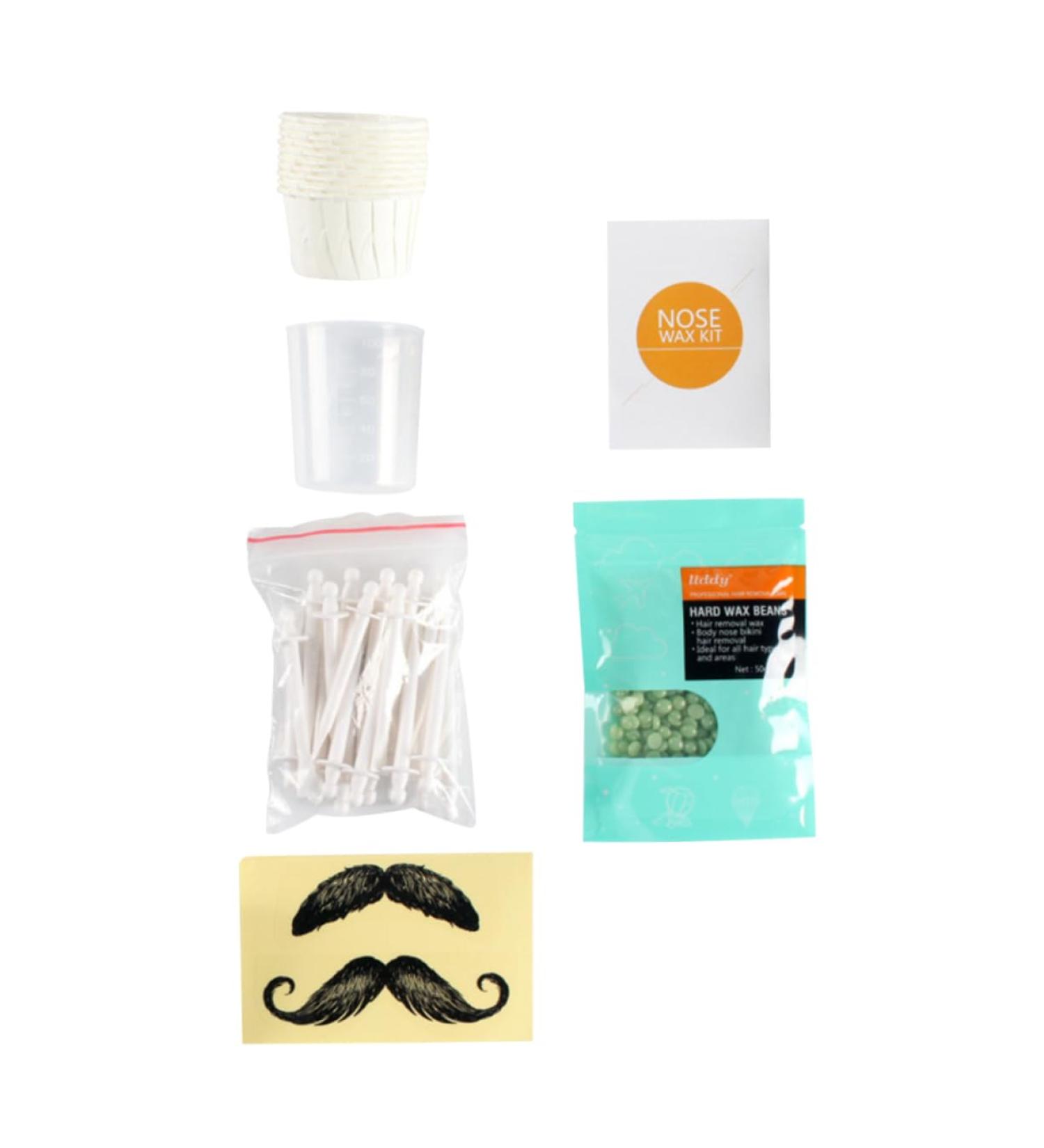 FRCOLOR Nose Hair Removal Wax Set - Clean Smudge Stick & Wax Beans for Easy Hair Removal | International Shipping Available - Buy Online on GoSupps.com