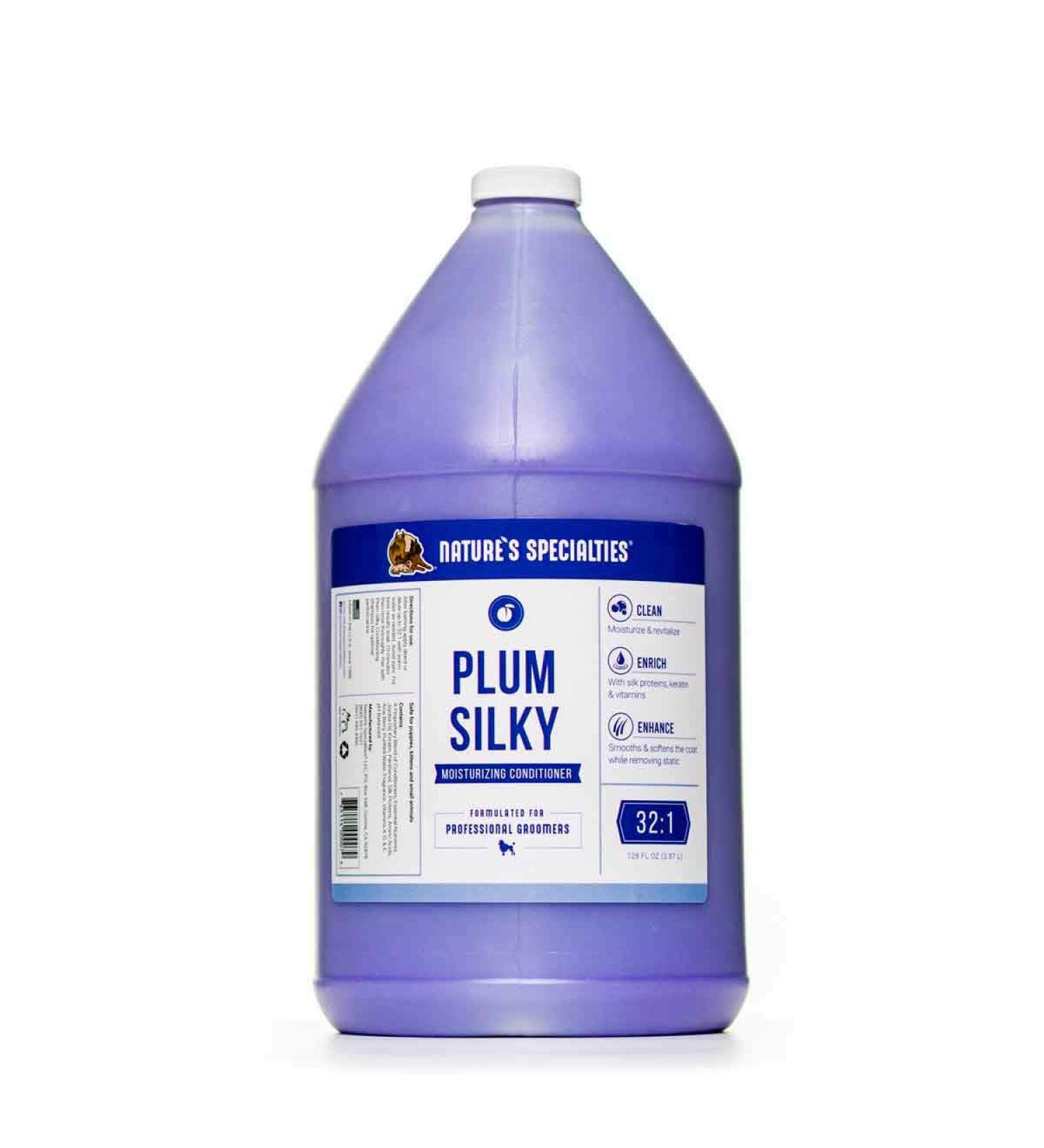 Nature's Specialties Plum Silky Dog Conditioner - Moisturising Conditioner for Dogs - Revitalises Coat - With Silk Proteins Keratin & Vitamins - Softens the Coat & Removes Static 3.8 Litre 3.8L - Buy Online on GoSupps.com